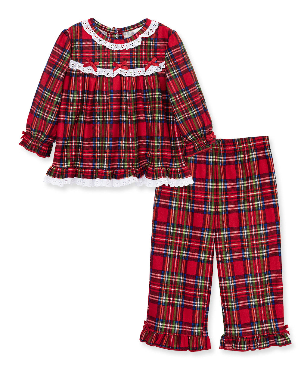 Plaid Ruffle Pajama Set (7-10) - Little Me