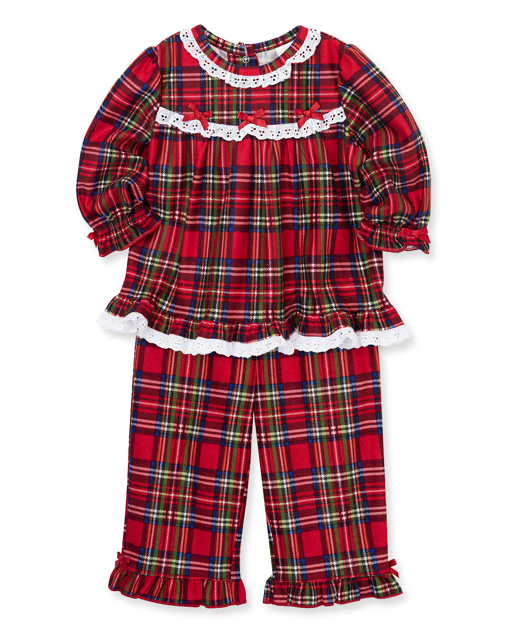 Plaid Ruffle Pajama Set (7-10) - Little Me