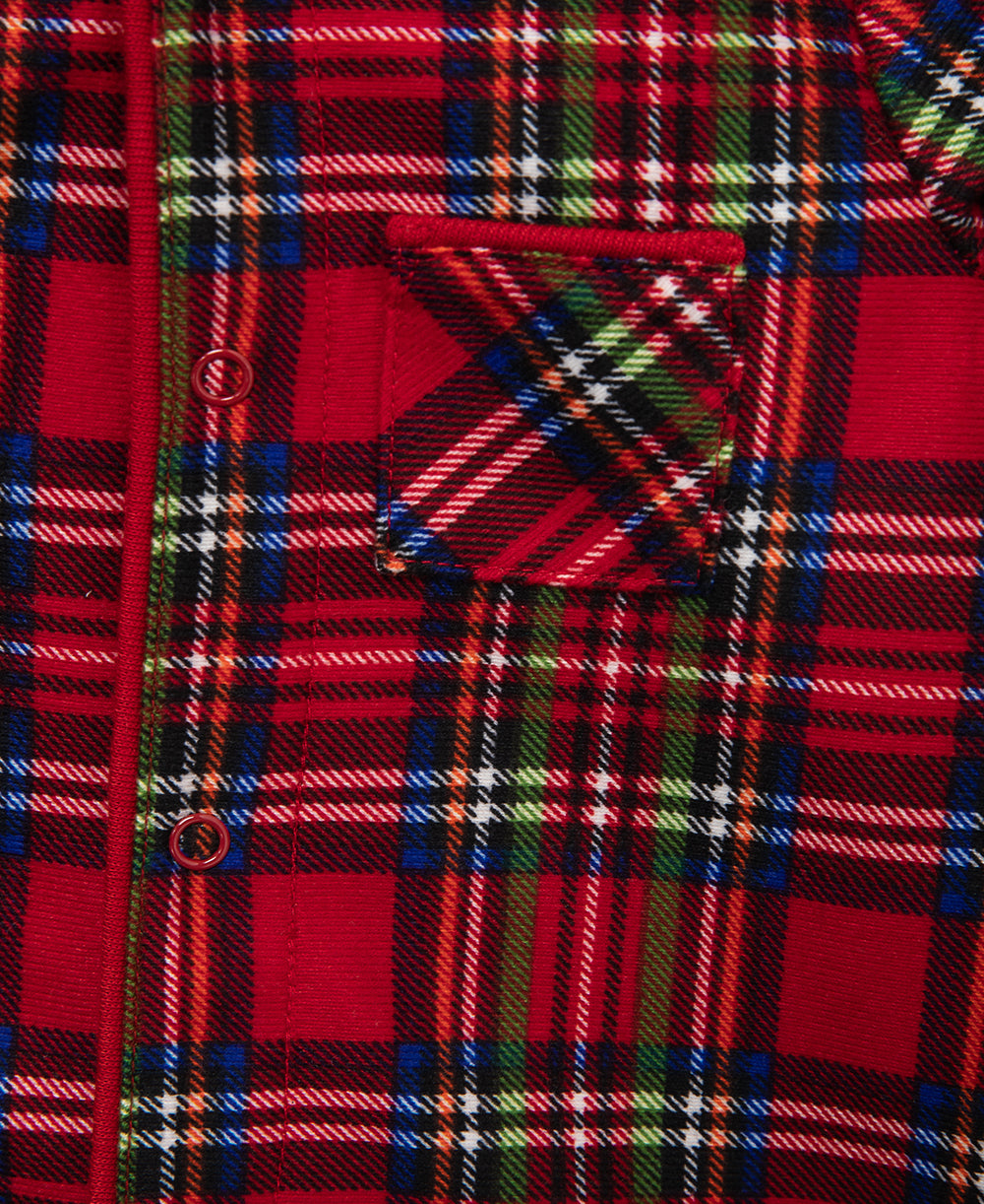 Plaid Collared Footie - Little Me