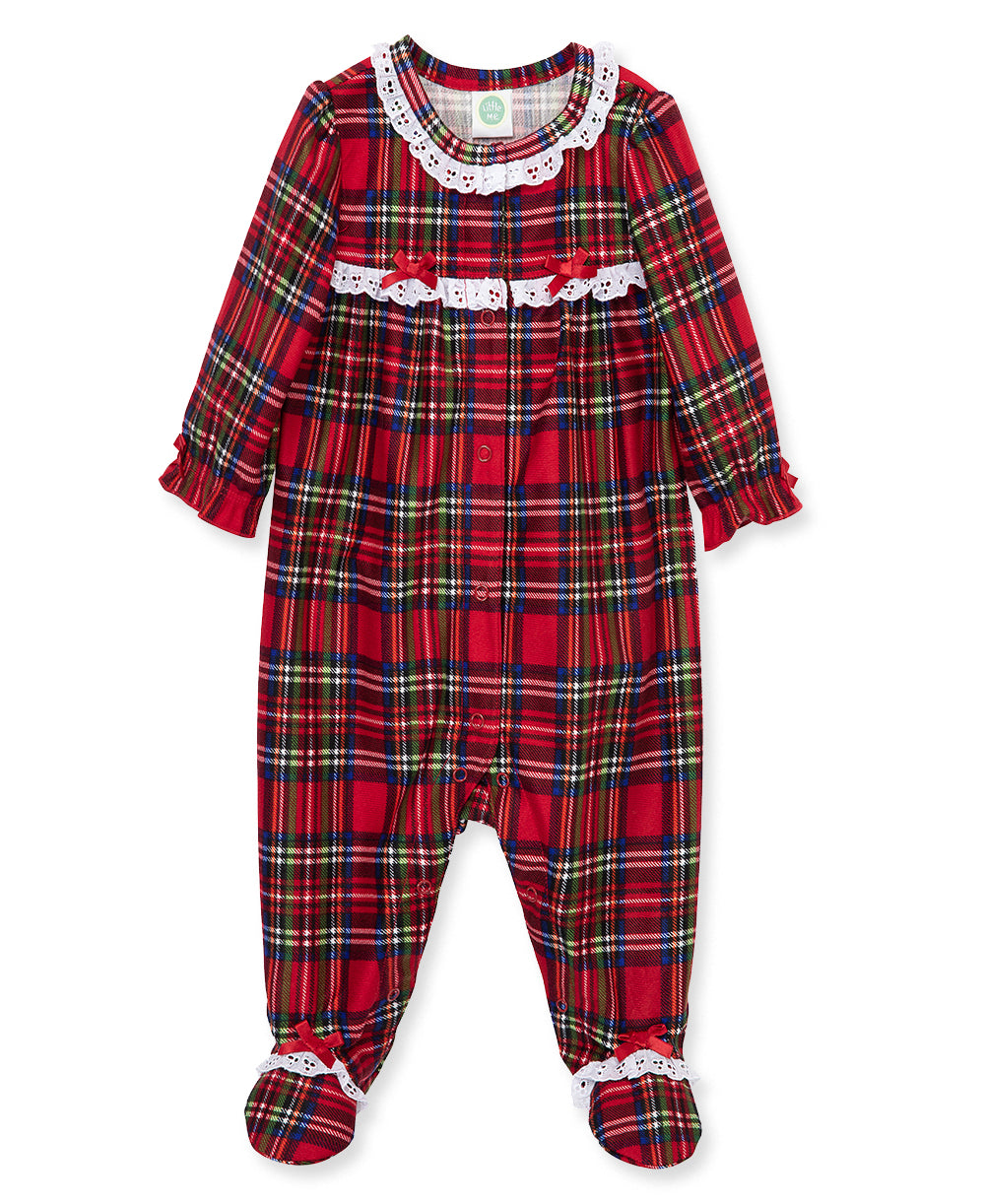 Plaid Ruffle Footie - Little Me