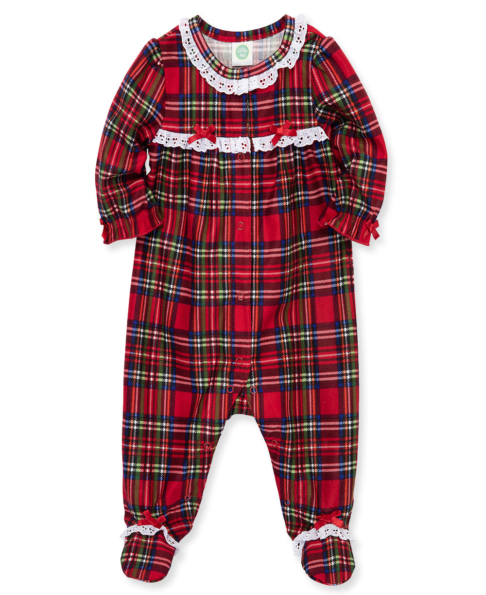 Plaid Ruffle Footie - Little Me