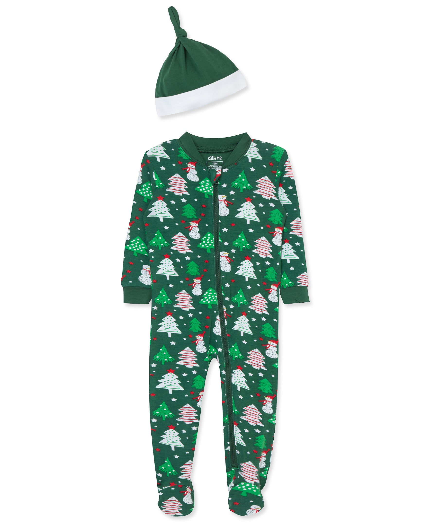 Snowman Zip Front Footie & Hat (12M-24M) - Little Me