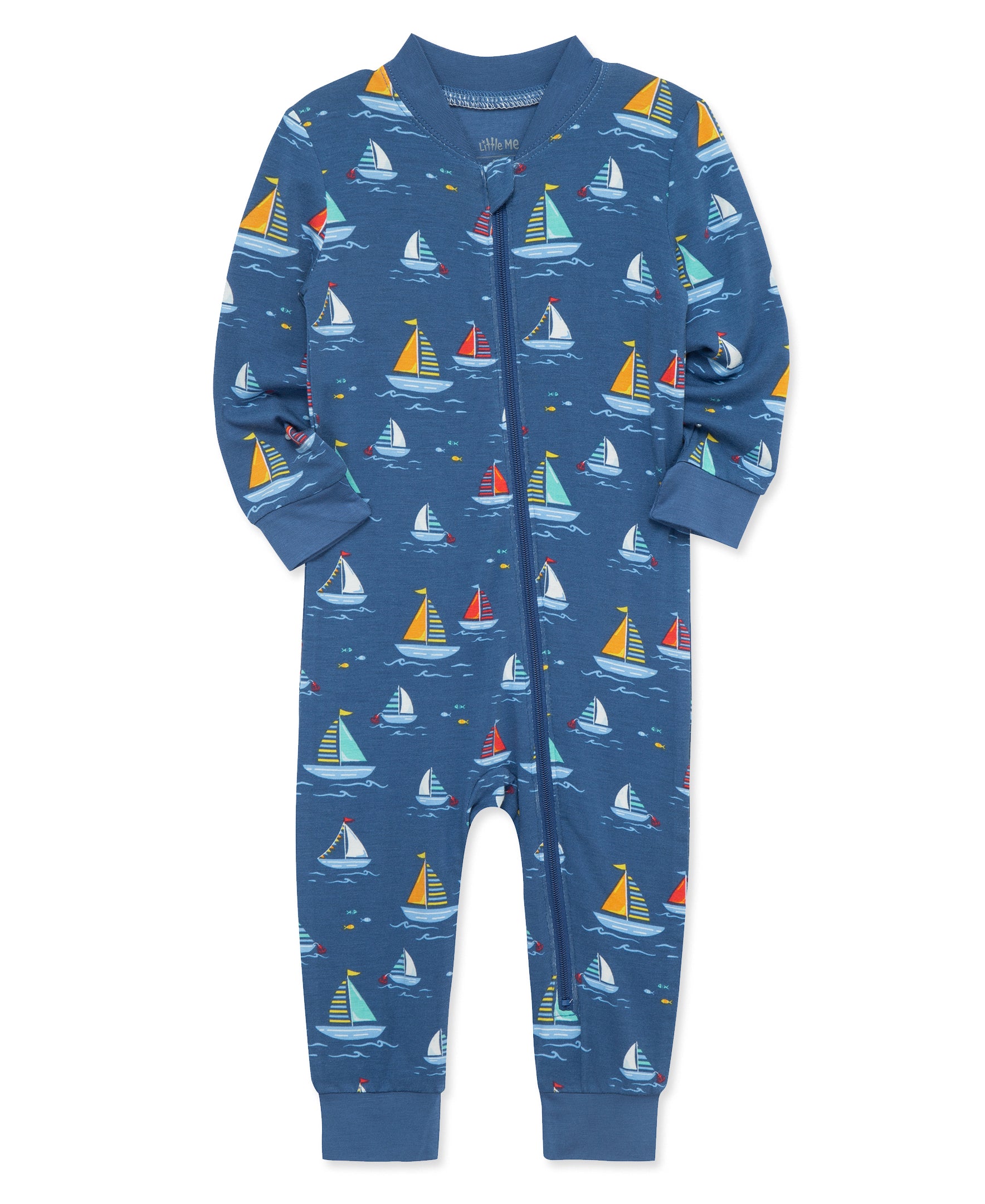 Sailboat Zip Front Pajama - Little Me