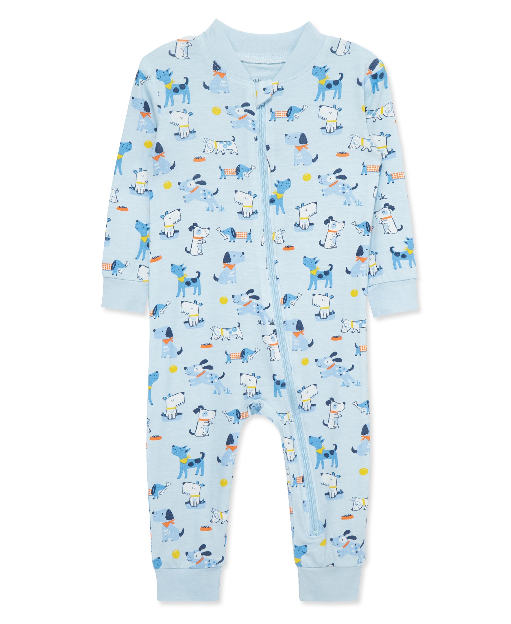 Puppy Zip Front Footies - Little Me