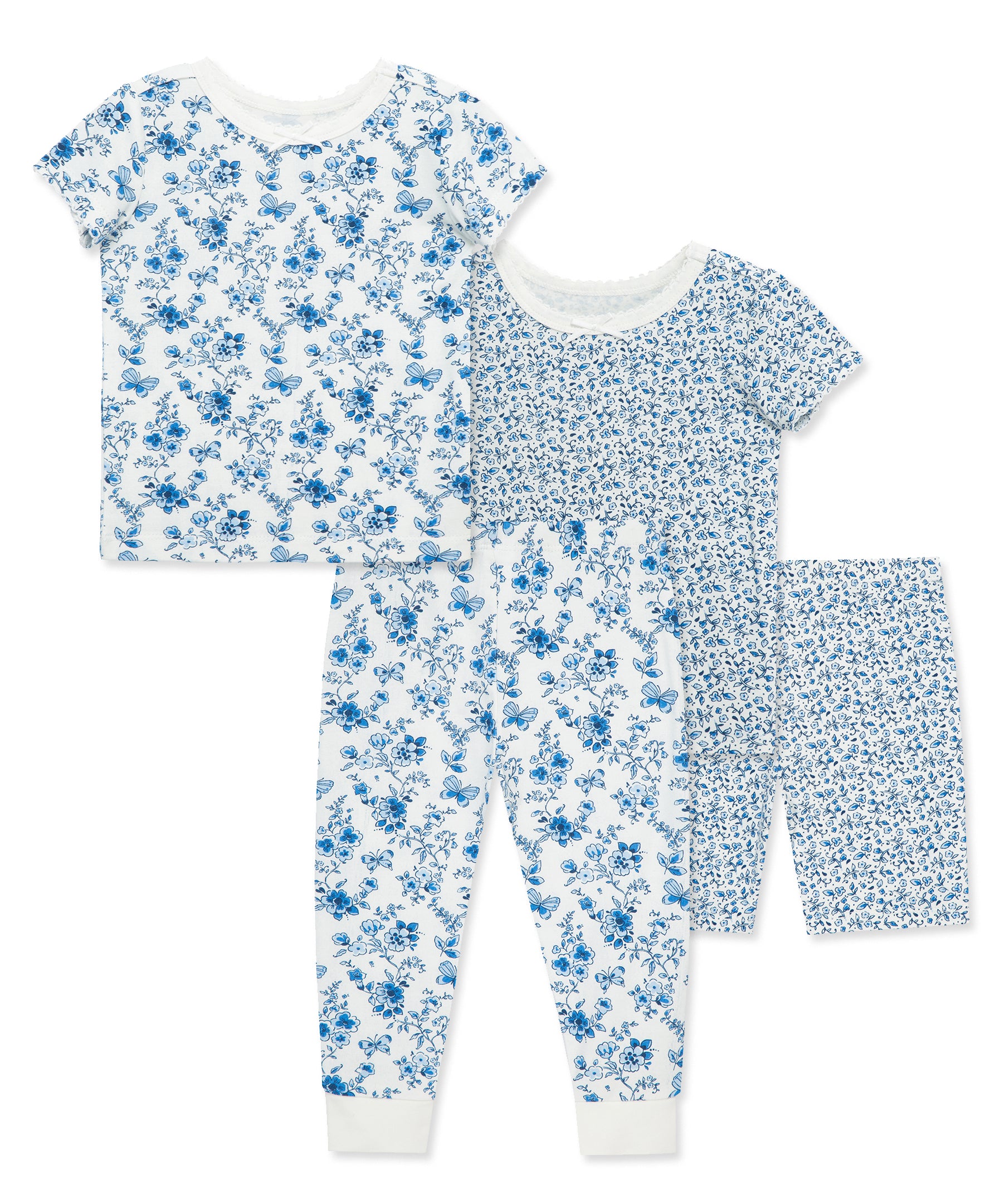 Blue Garden 4-Piece Pajama Set (12M-24M) - Little Me