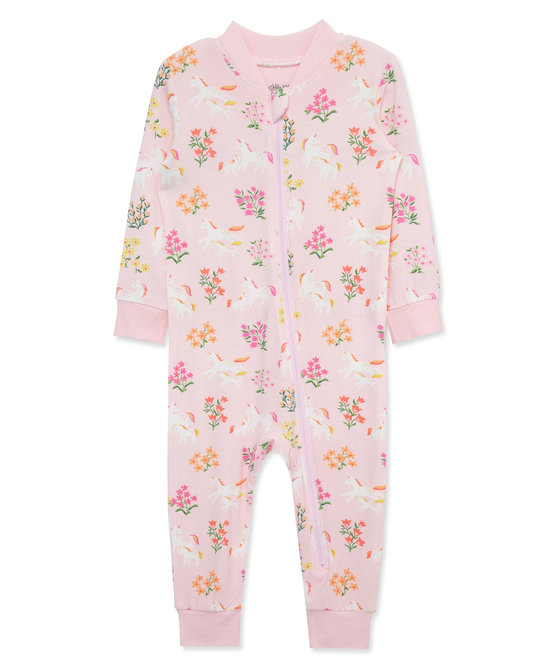 Unicorn Zip Front Pajama - Little Me