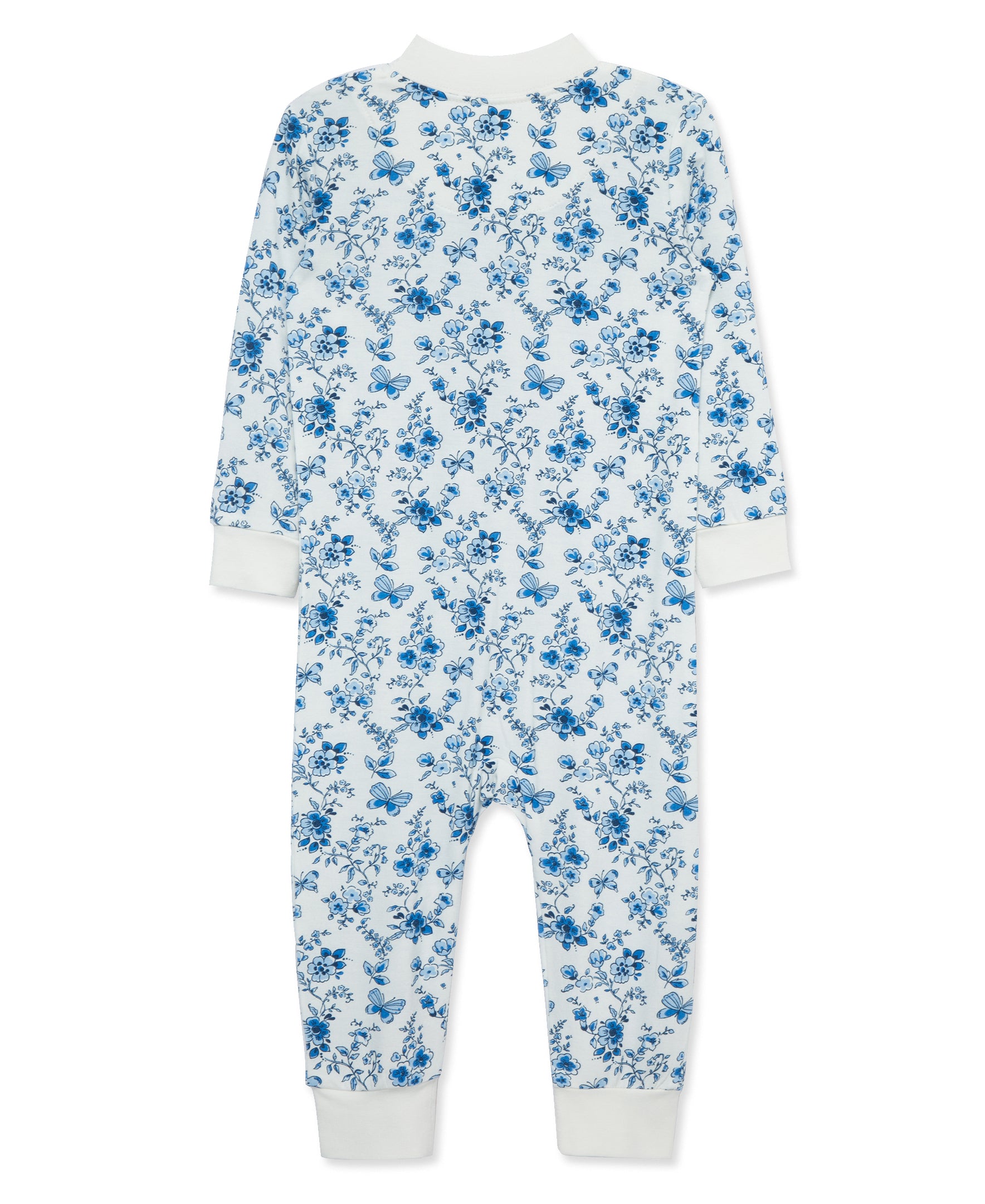 Blue Garden Zip Front Pajama - Little Me