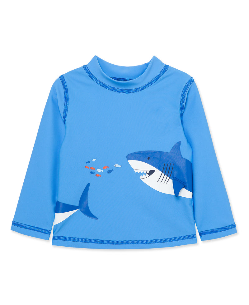Shark Long Sleeve Toddler Rashguard (2T-4T) - Little Me