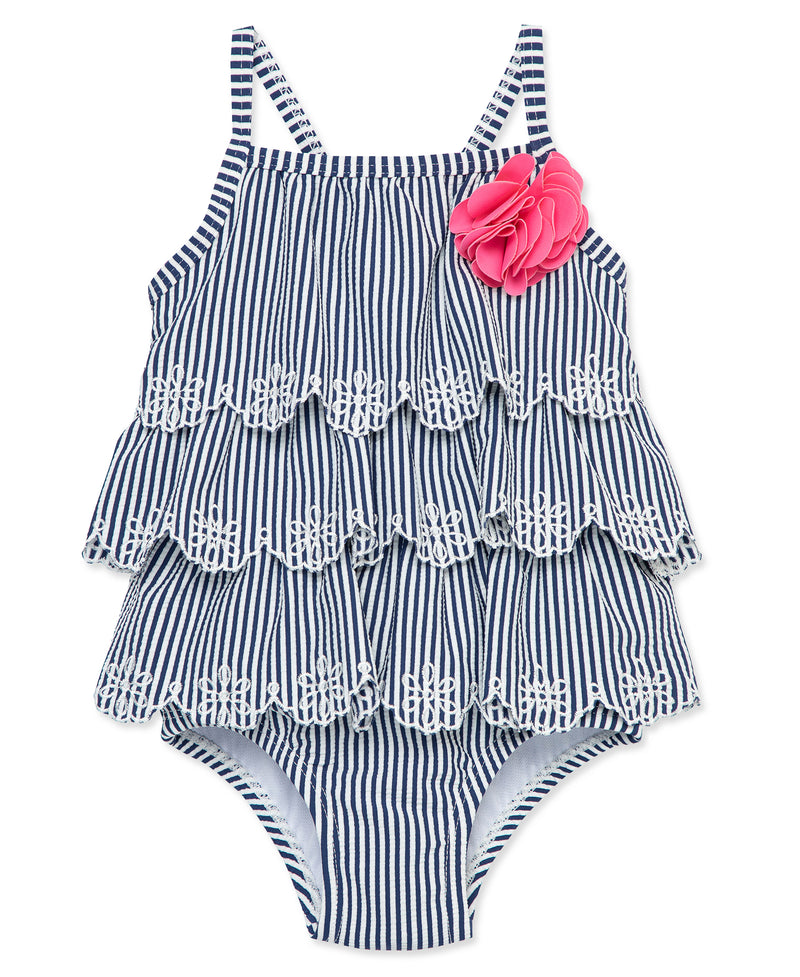 Navy Stripe Infant Swimsuit (6M-24M) - Little Me