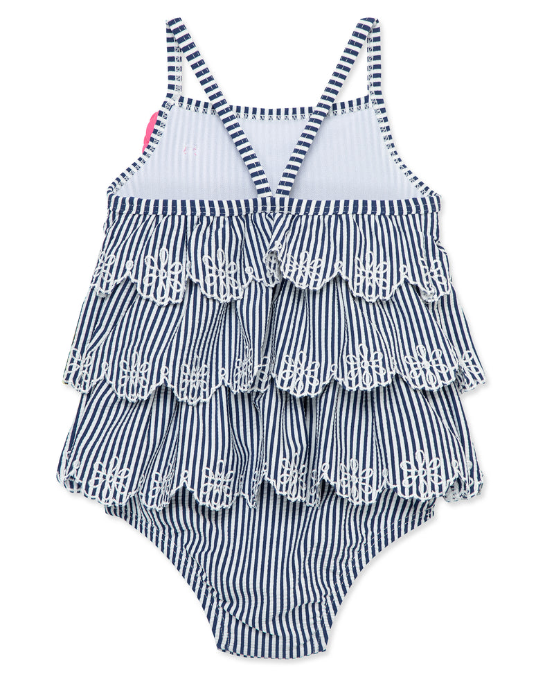 Navy Stripe Toddler Swimsuit (2T-4T) - Little Me