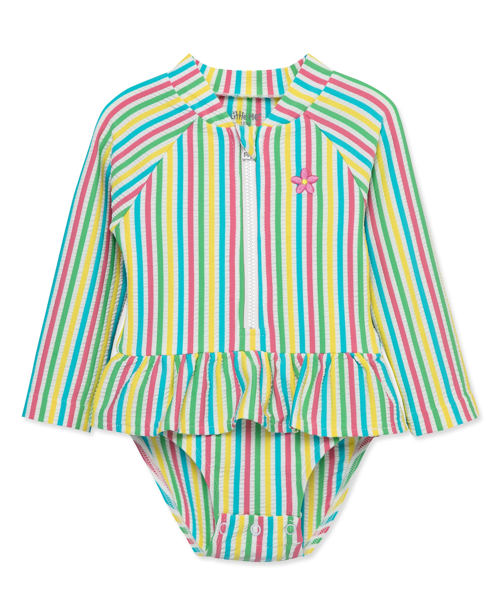 Multi Stripe One-Piece Infant Rashguard (6M-24M) - Little Me