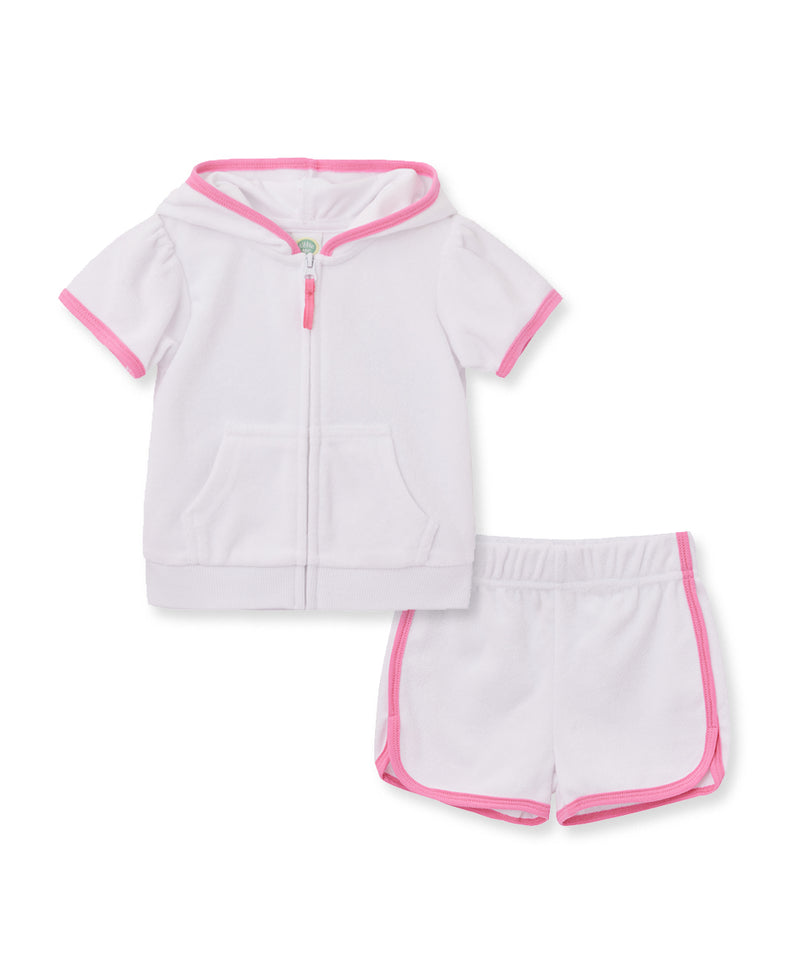 White Toddler Terry Swim Coverup (2T-4T) - Little Me