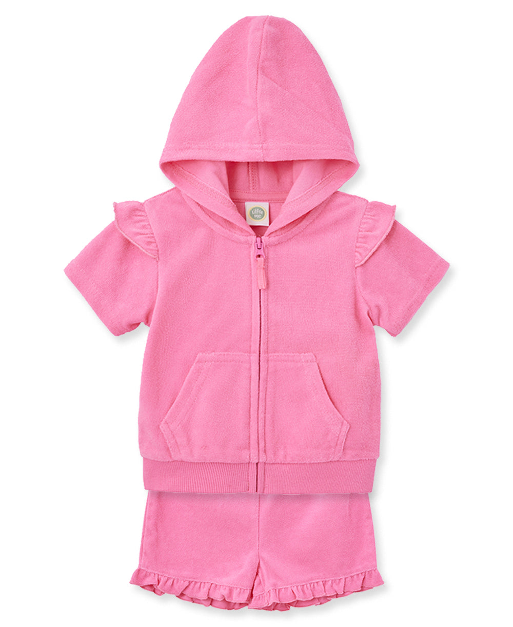 Pink Toddler Terry Swim Coverup (2T-4T) - Little Me