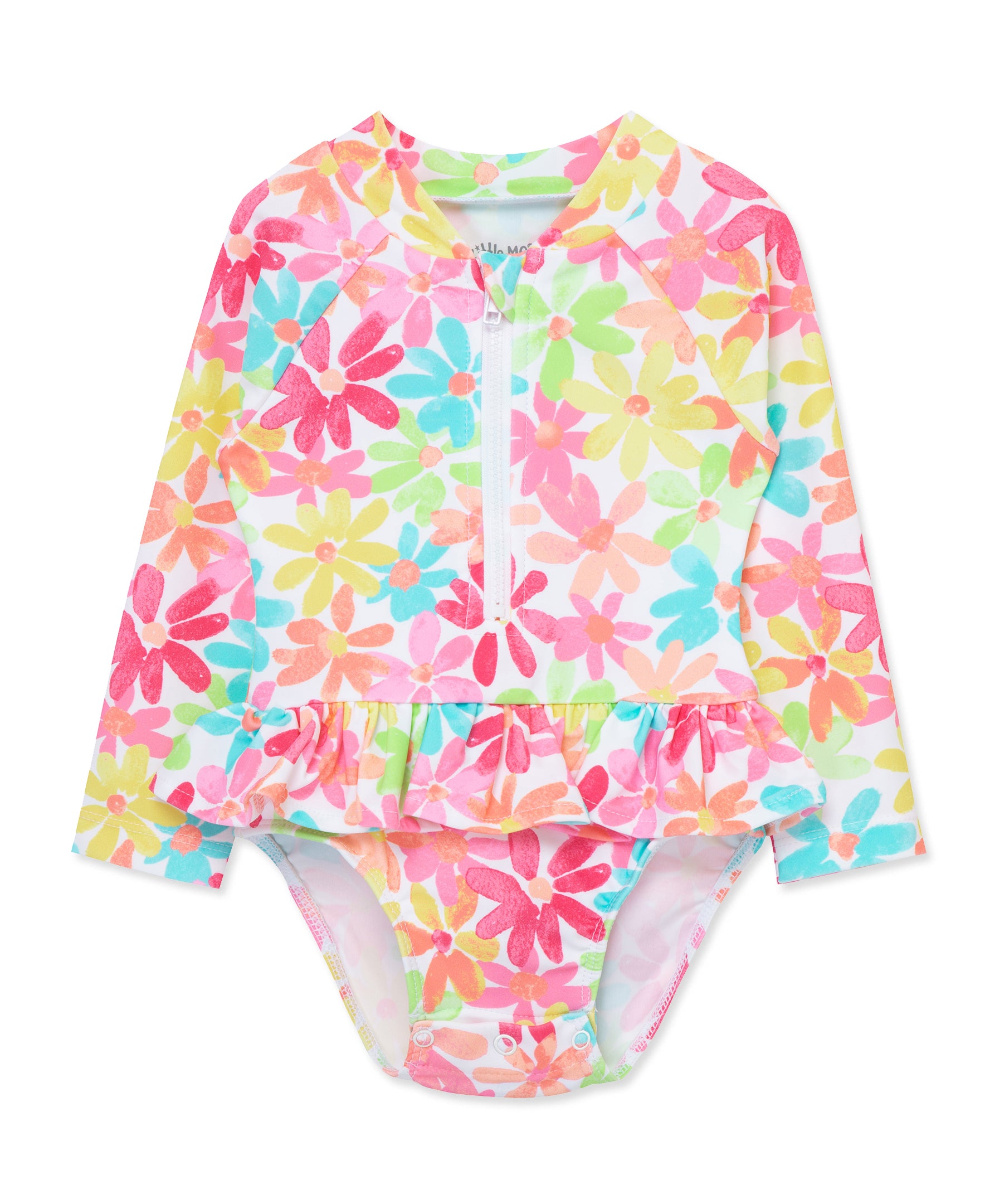 Multi Floral 1-Piece Rashguard Swimsuit (6M-24M) - Little Me