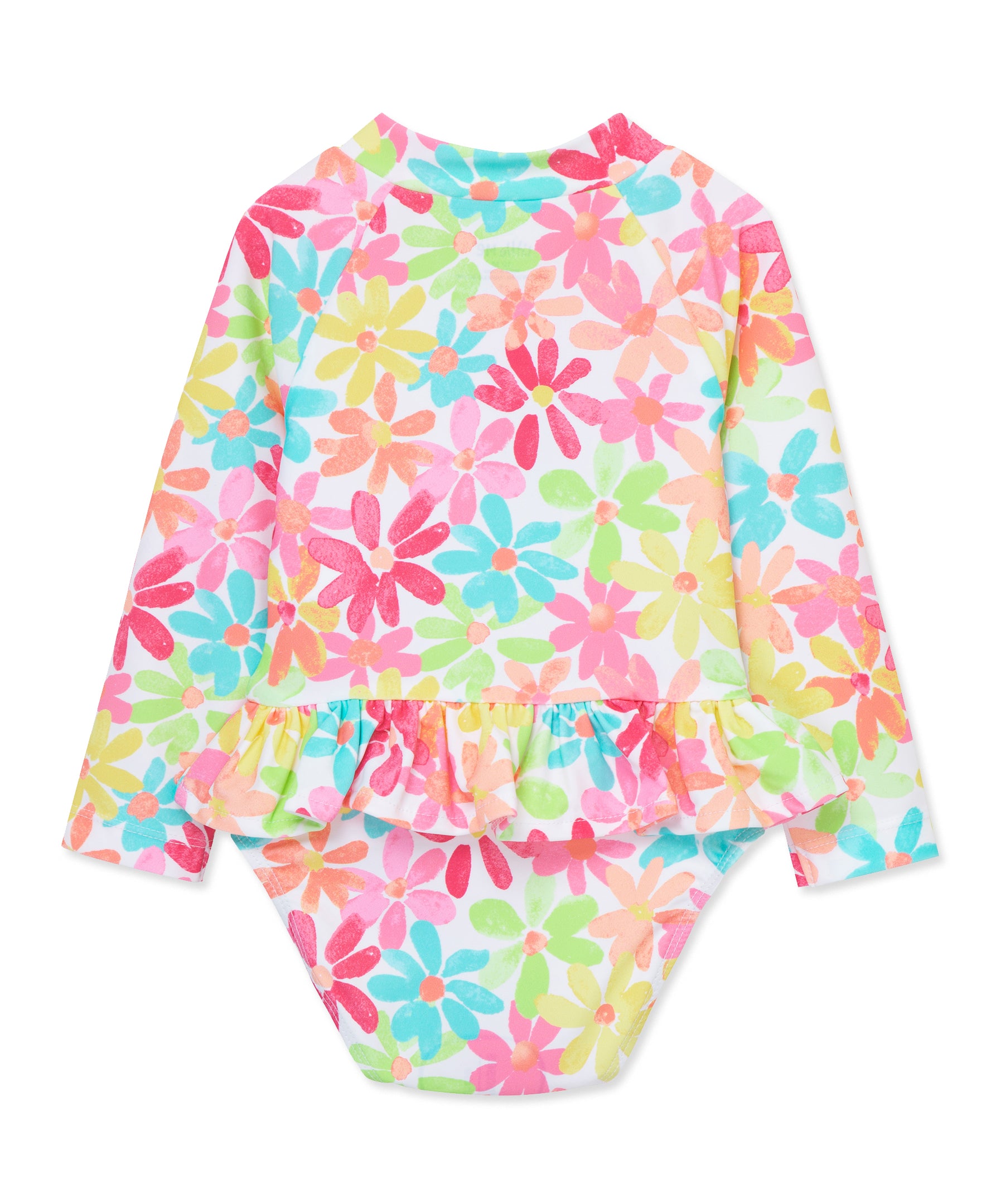 Multi Floral One-Piece Rashguard Swimsuit (6M-24M) - Little Me