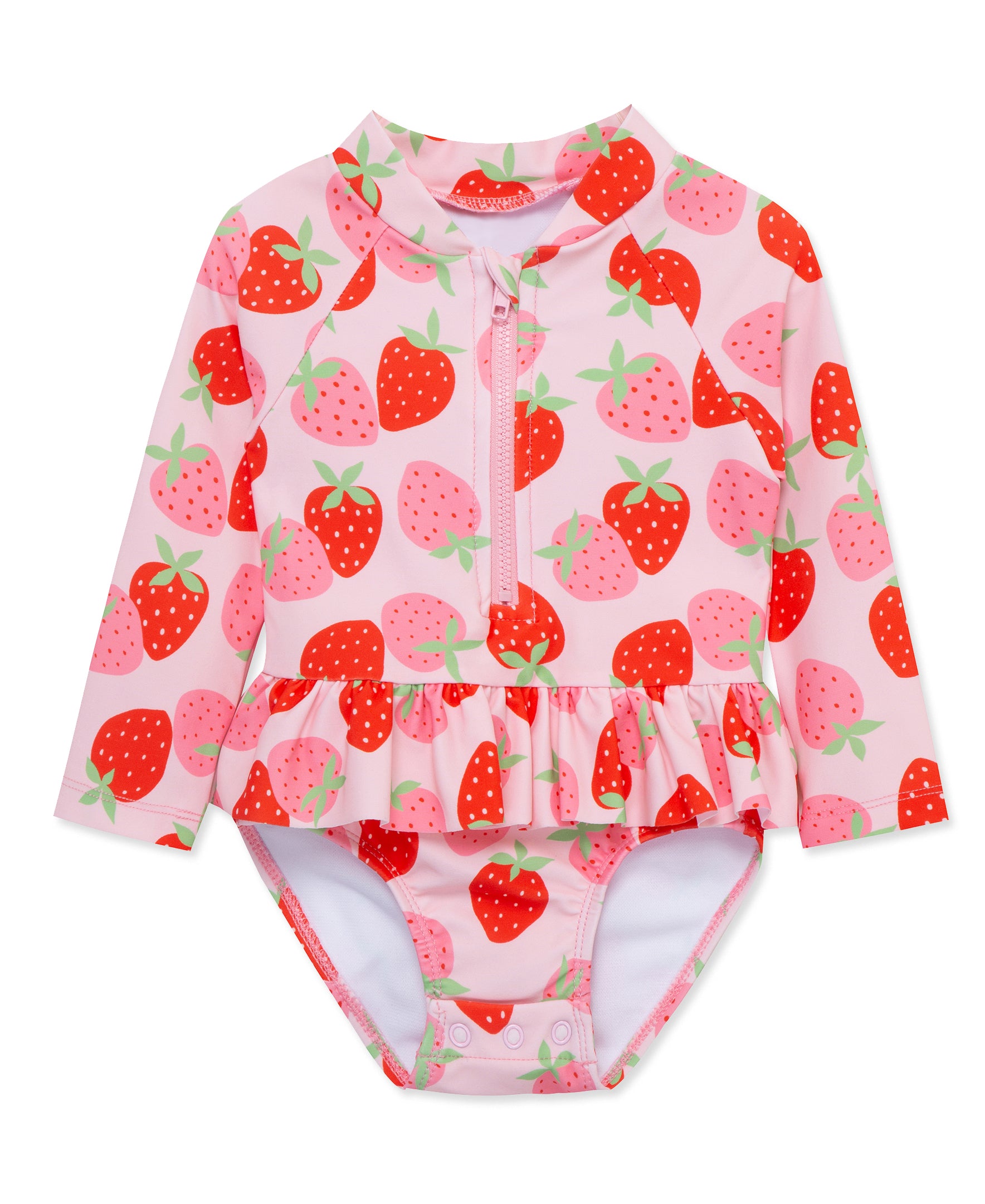 Strawberry 1-Piece Rashguard Swimsuit (6M-24M) - Little Me