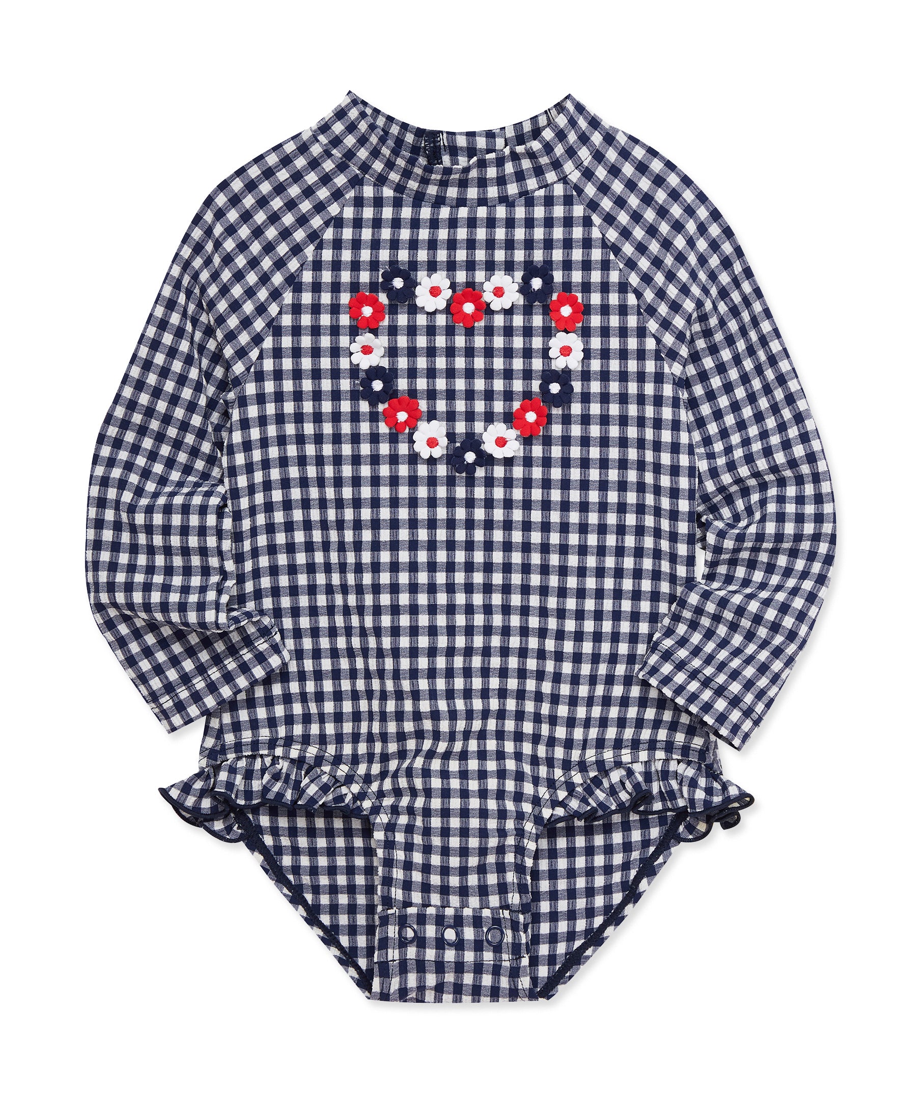 Gingham One-Piece Rashguard Swimsuit (6M-24M) - Little Me