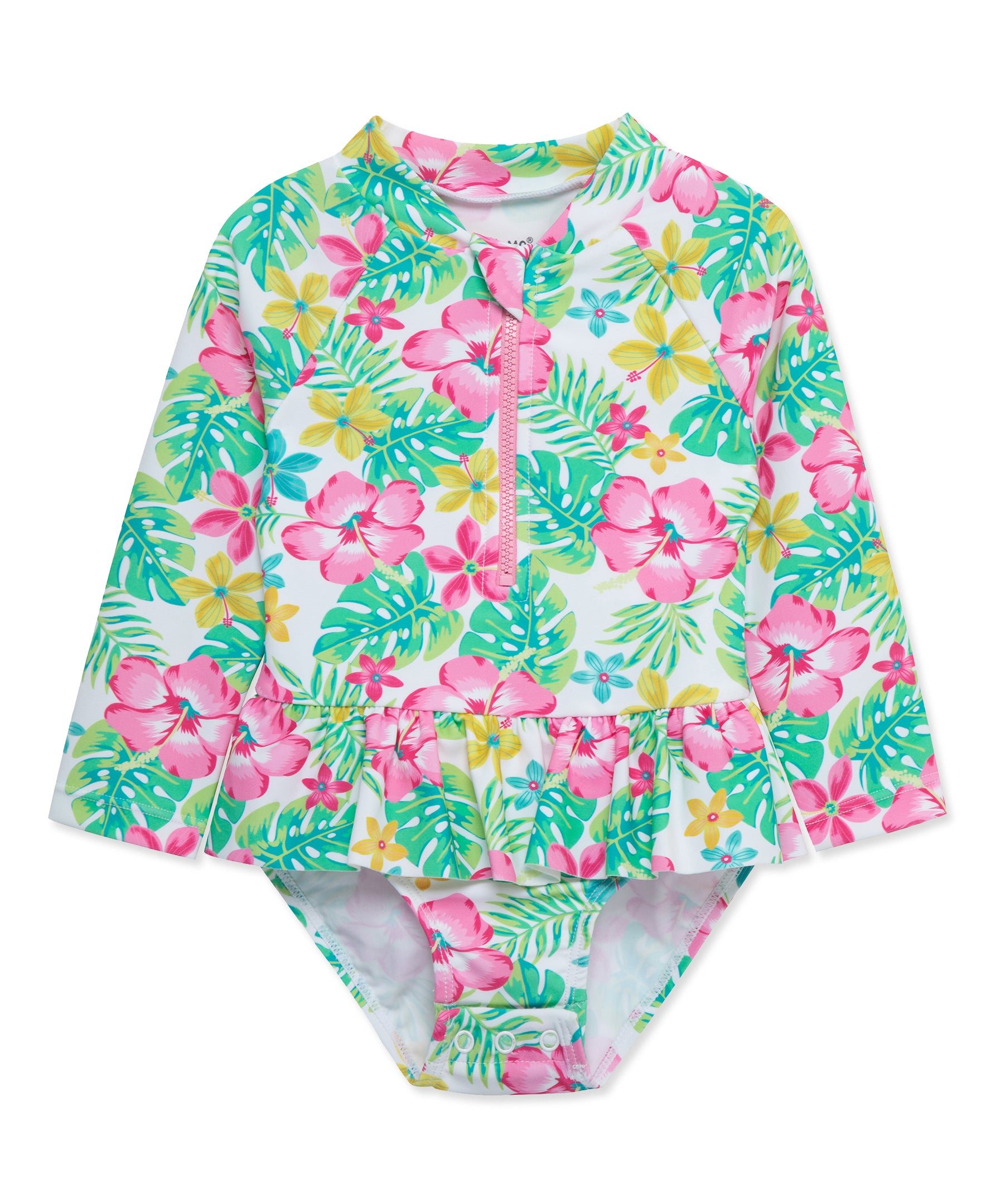 Tropical One-Piece Rashguard Swimsuit (6M-24M) - Little Me