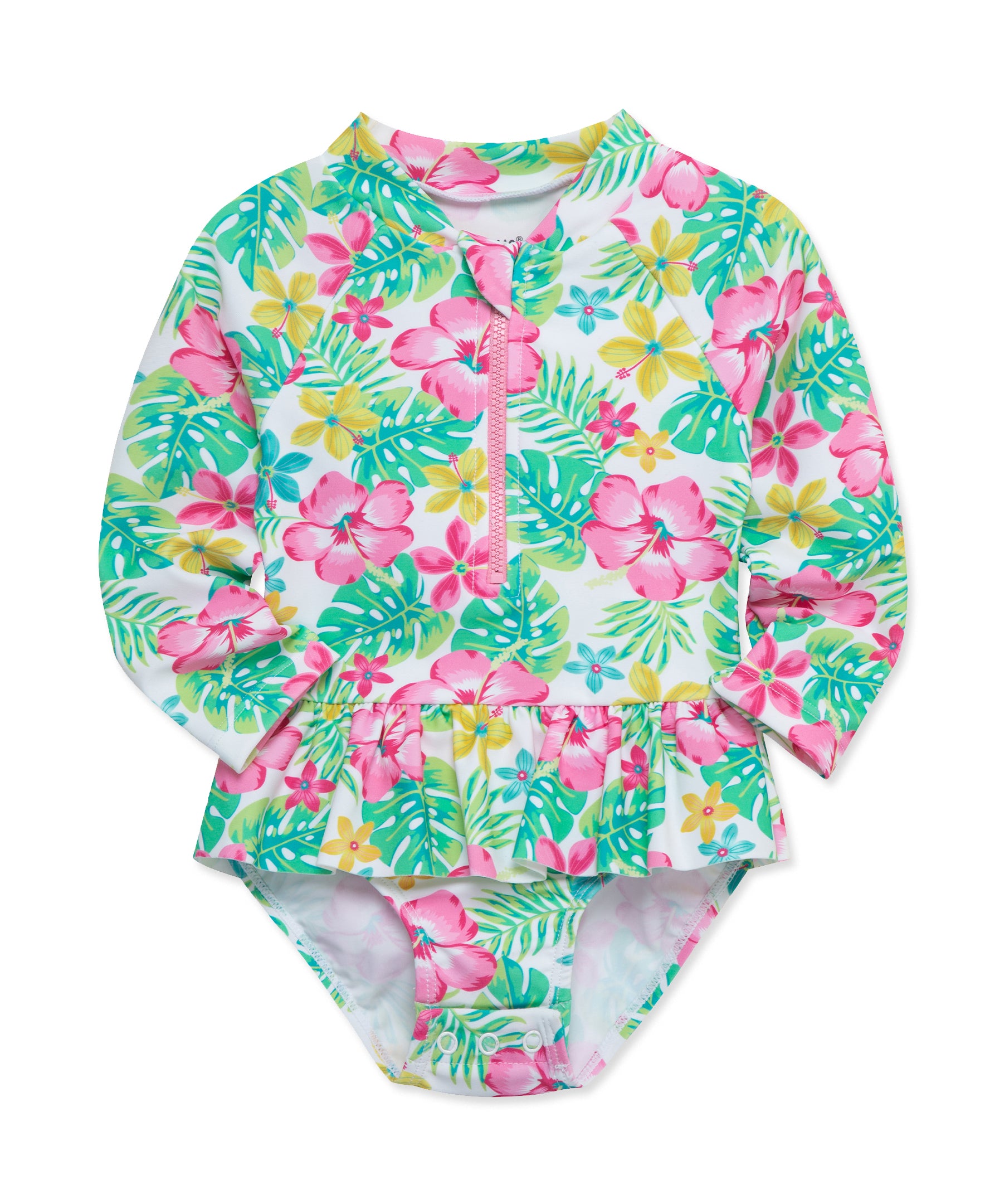 Tropical One-Piece Rashguard Swimsuit (2T-4T) - Little Me