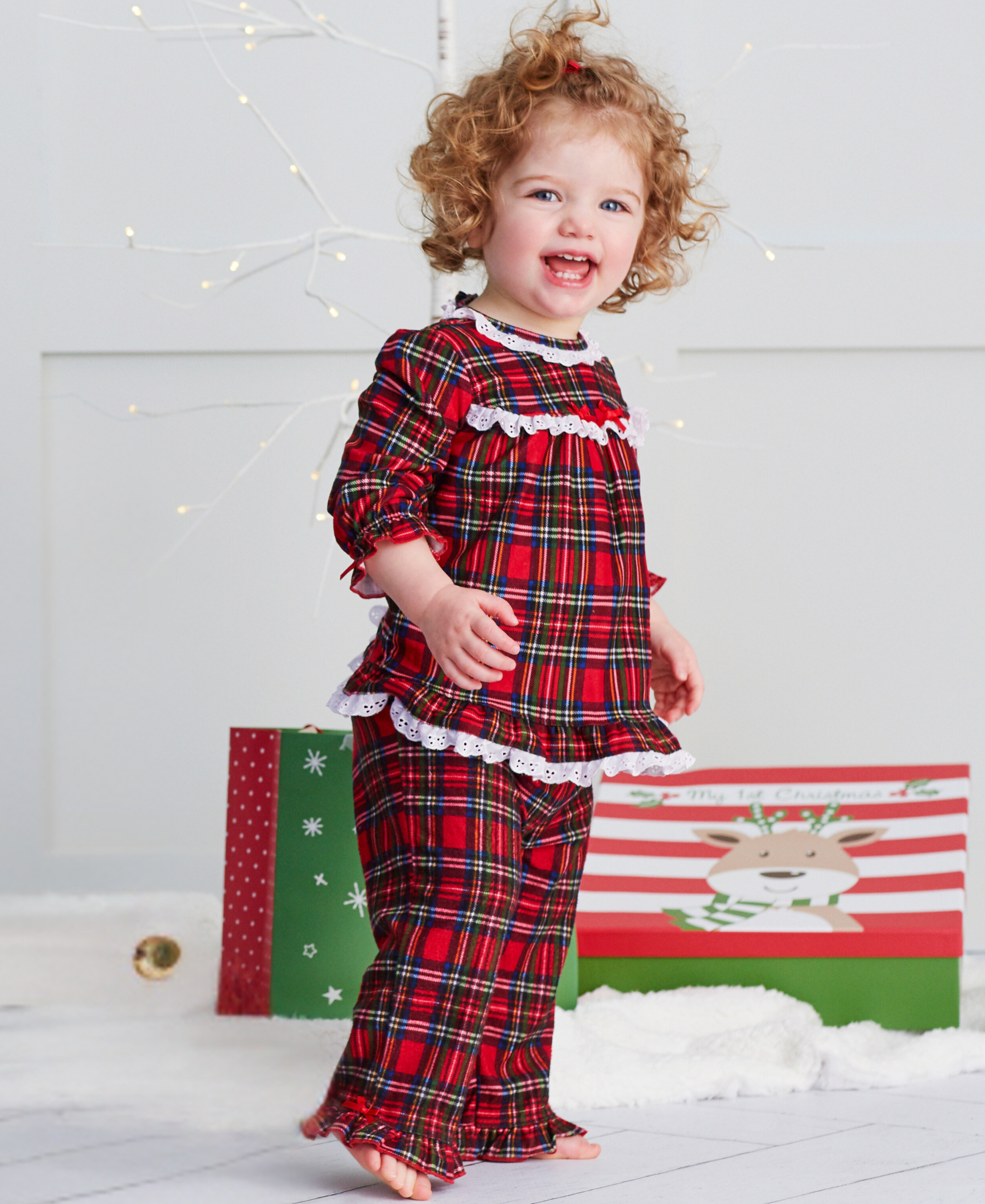 Plaid Ruffle Pajama Set (2T-4T) - Little Me