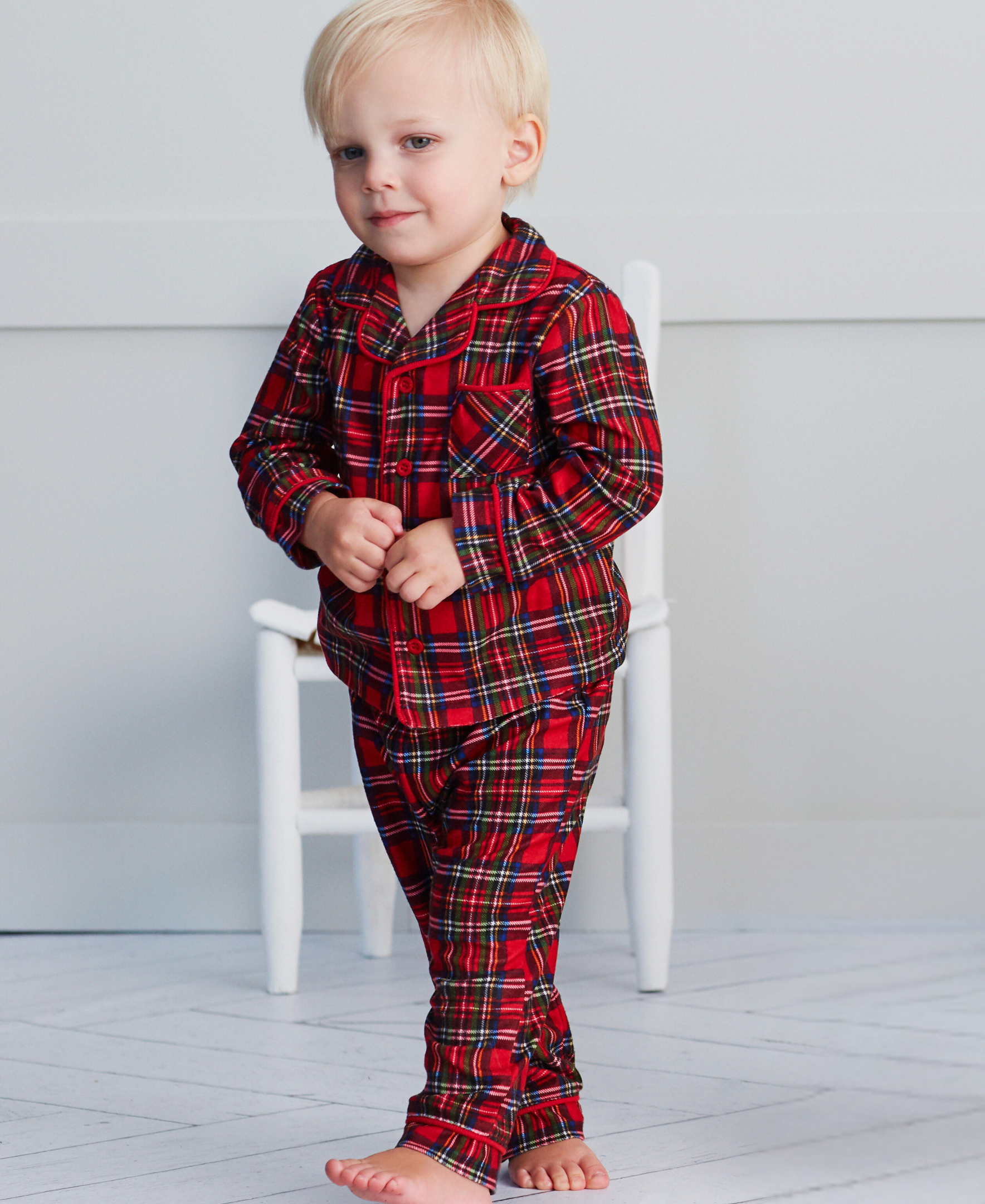 Plaid Coat Pajama Set (2T-4T) - Little Me