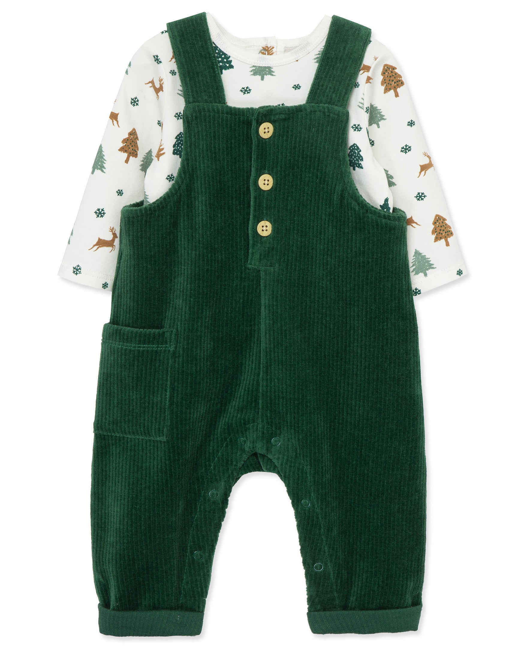 Focus Kids Cheer Velour Overall Set (12M-24M) - Little Me