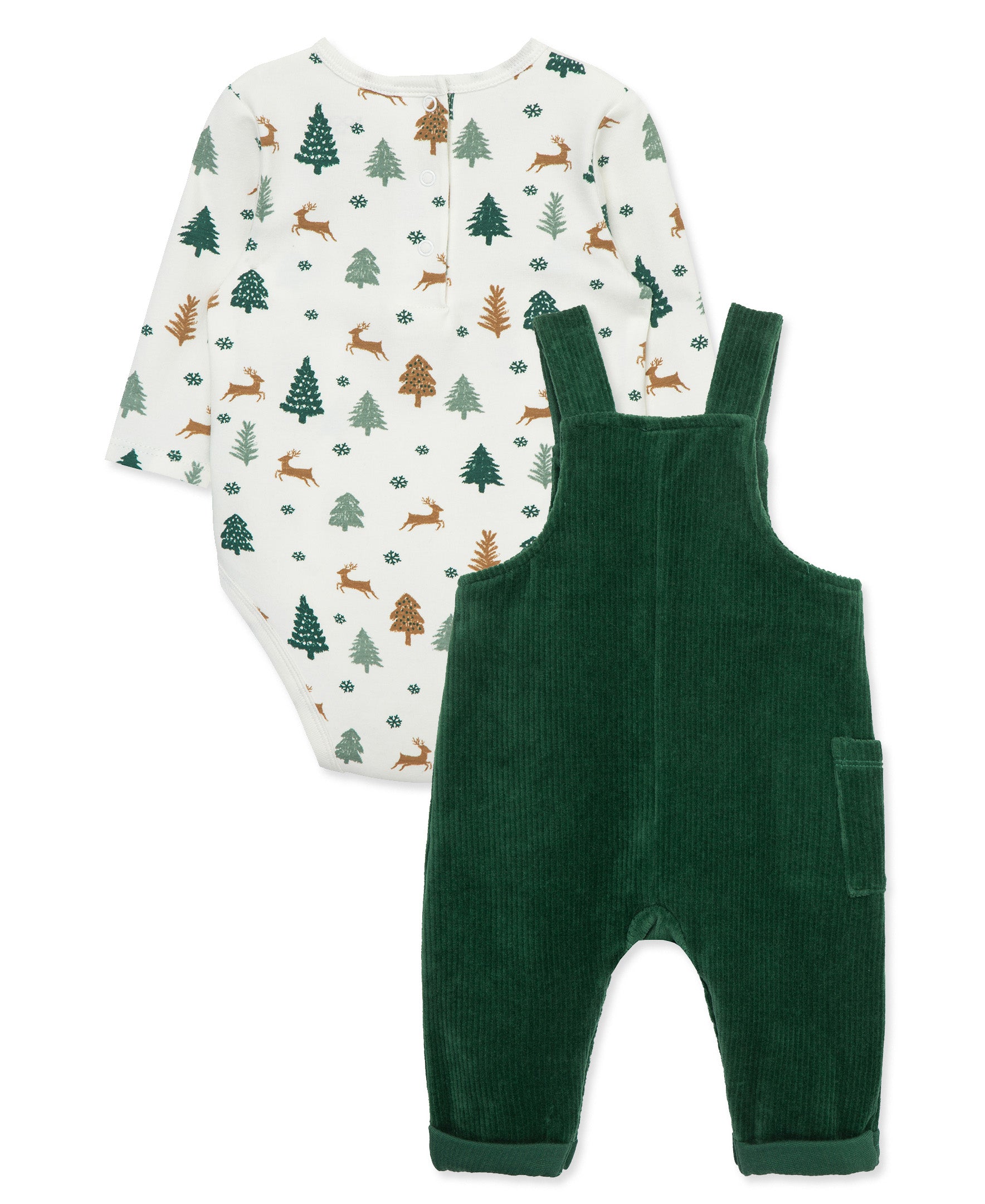 Focus Kids Cheer Velour Overall Set (3M-12M) - Little Me