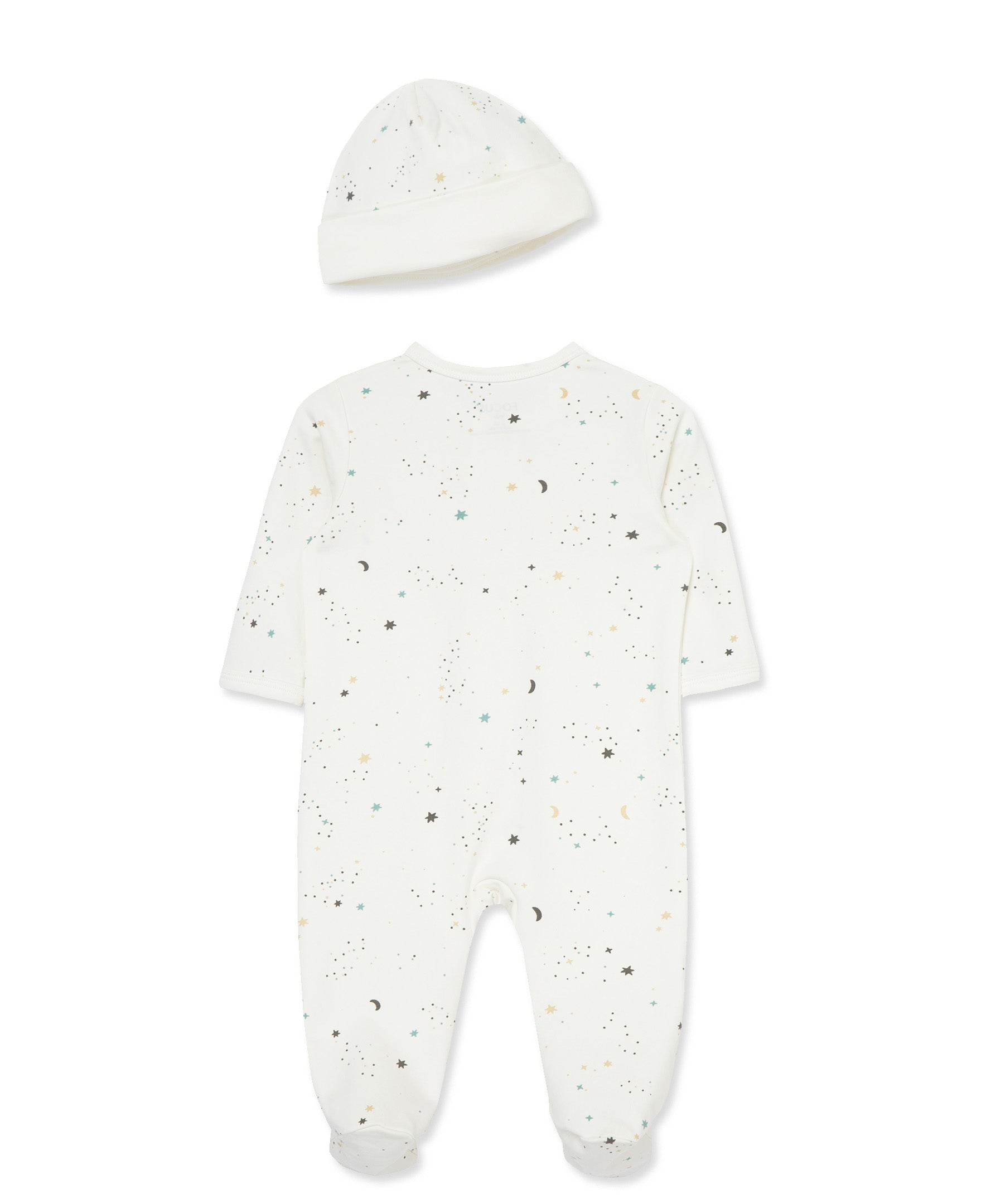 Focus Kids Celestial Zip Front Footie & Hat - Little Me