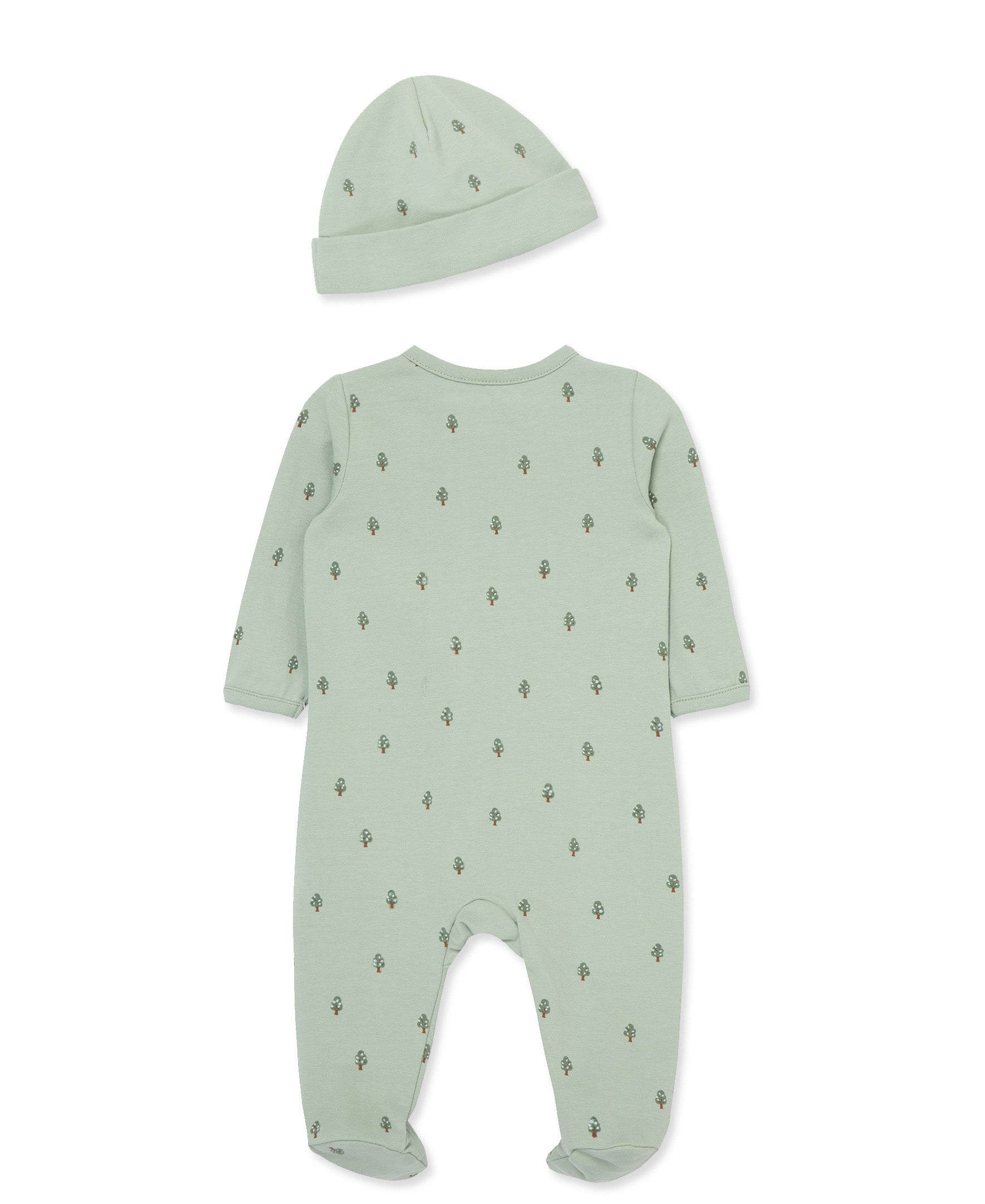 Focus Kids Foliage Zip Front Footie & Hat - Little Me