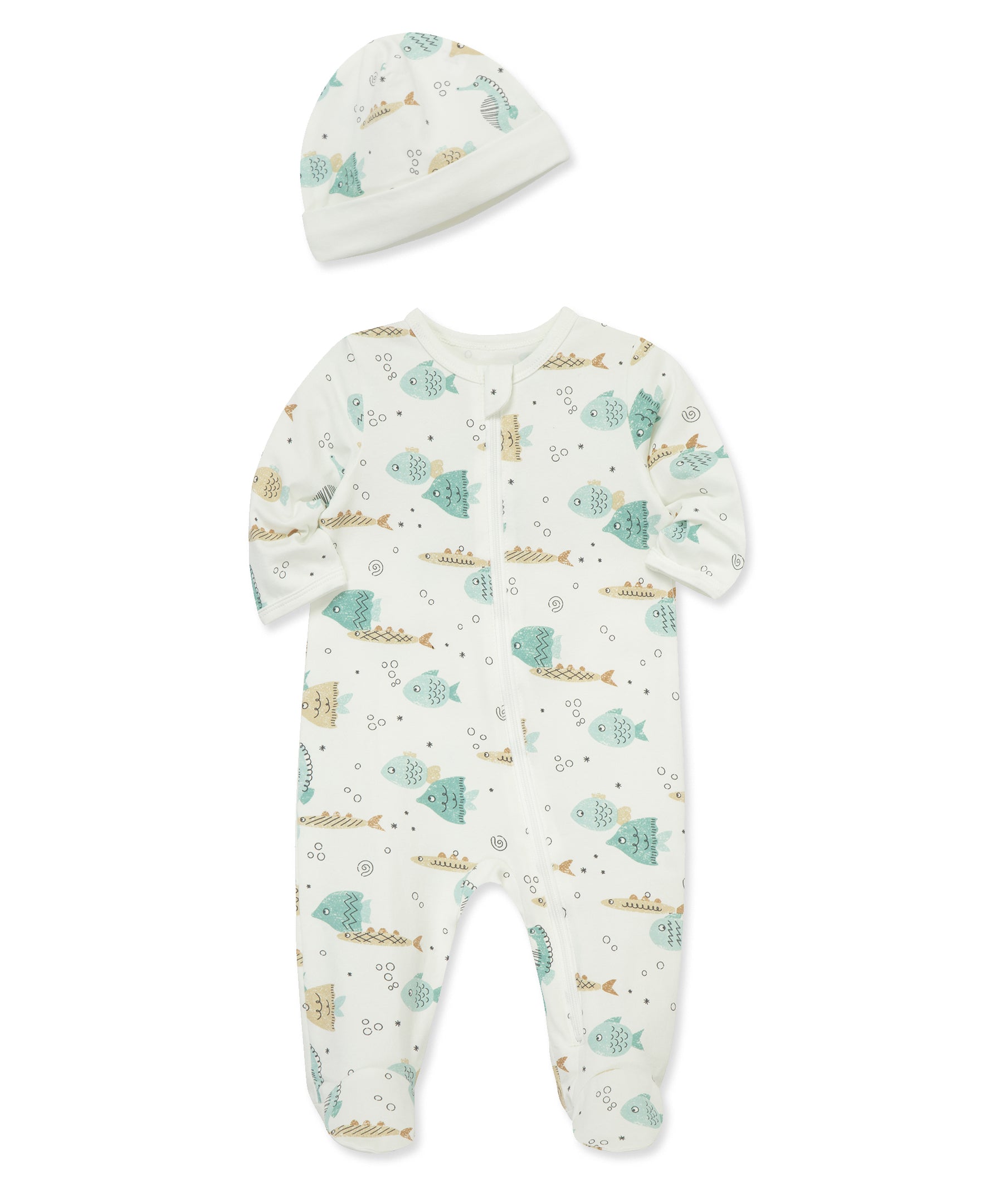 Focus Kids Aquatic Footie & Hat - Little Me