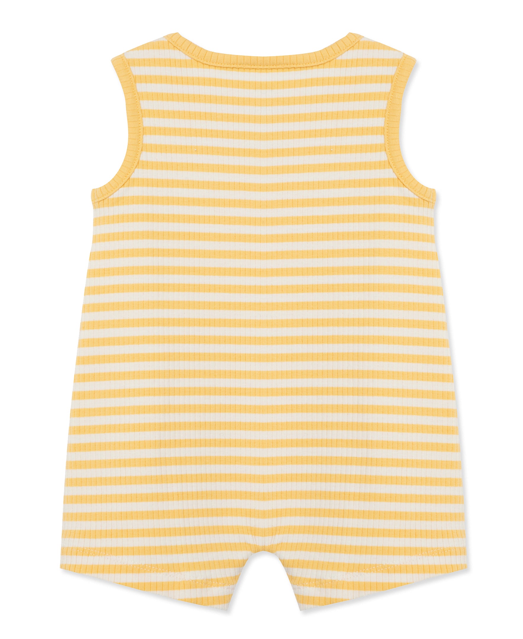 Focus Kids Yellow Stripe Ribbed Romper (3M-12M) - Little Me