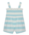 Focus Kids Blue Stripe Terry Romper (12M-24M) - Little Me