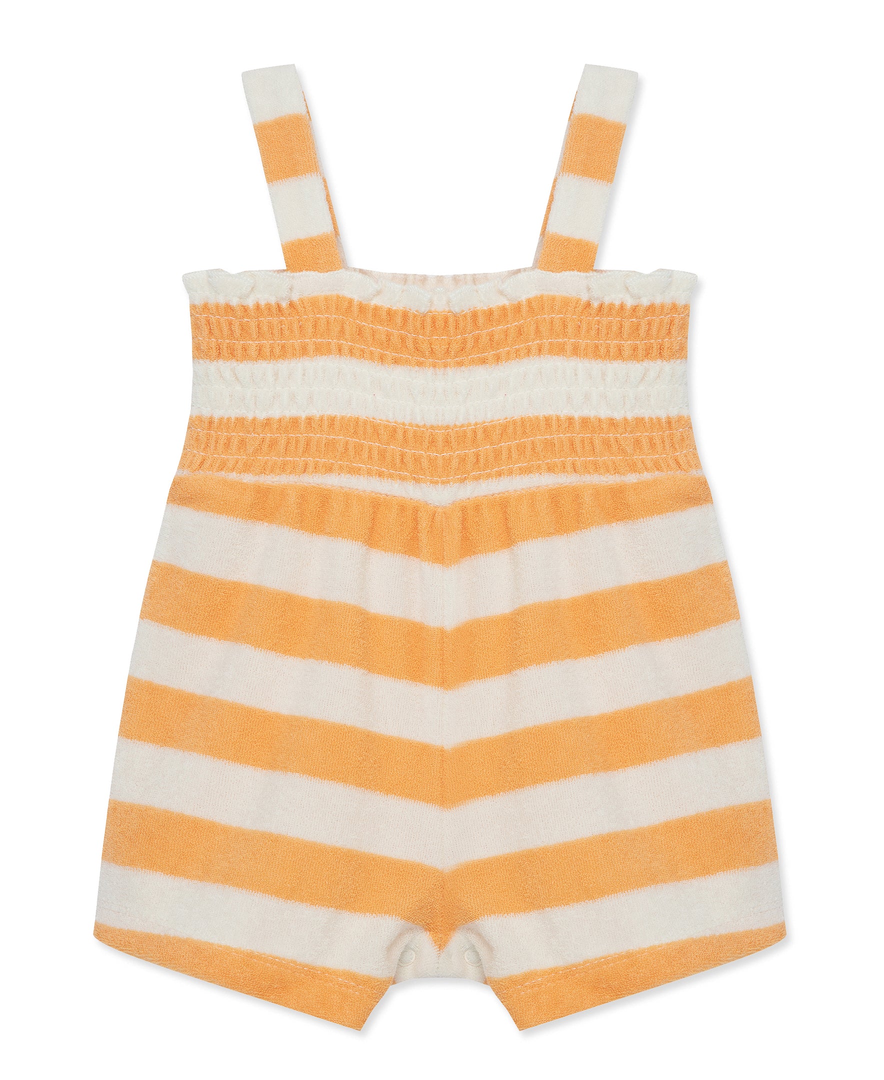 Focus Kids Banana Stripe Terry Romper (12M-24M) - Little Me