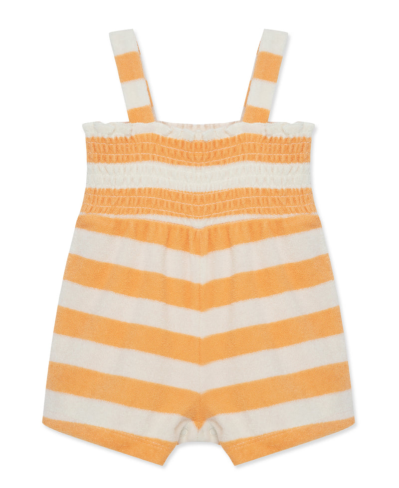 Focus Kids Banana Stripe Terry Romper (12M-24M) - Little Me