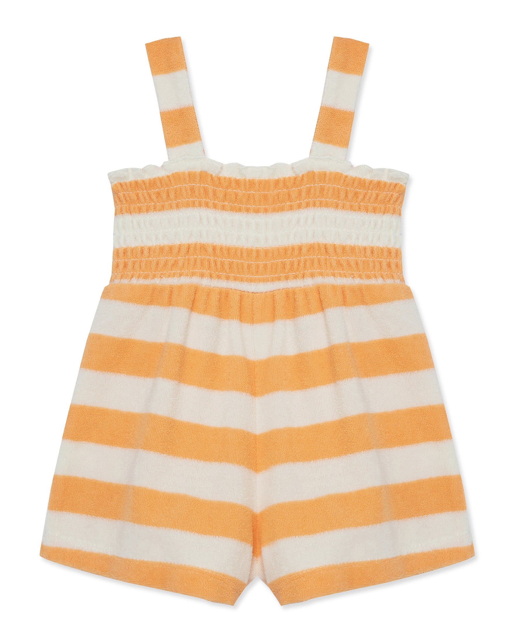 Focus Kids Banana Stripe Terry Romper (12M-24M) - Little Me