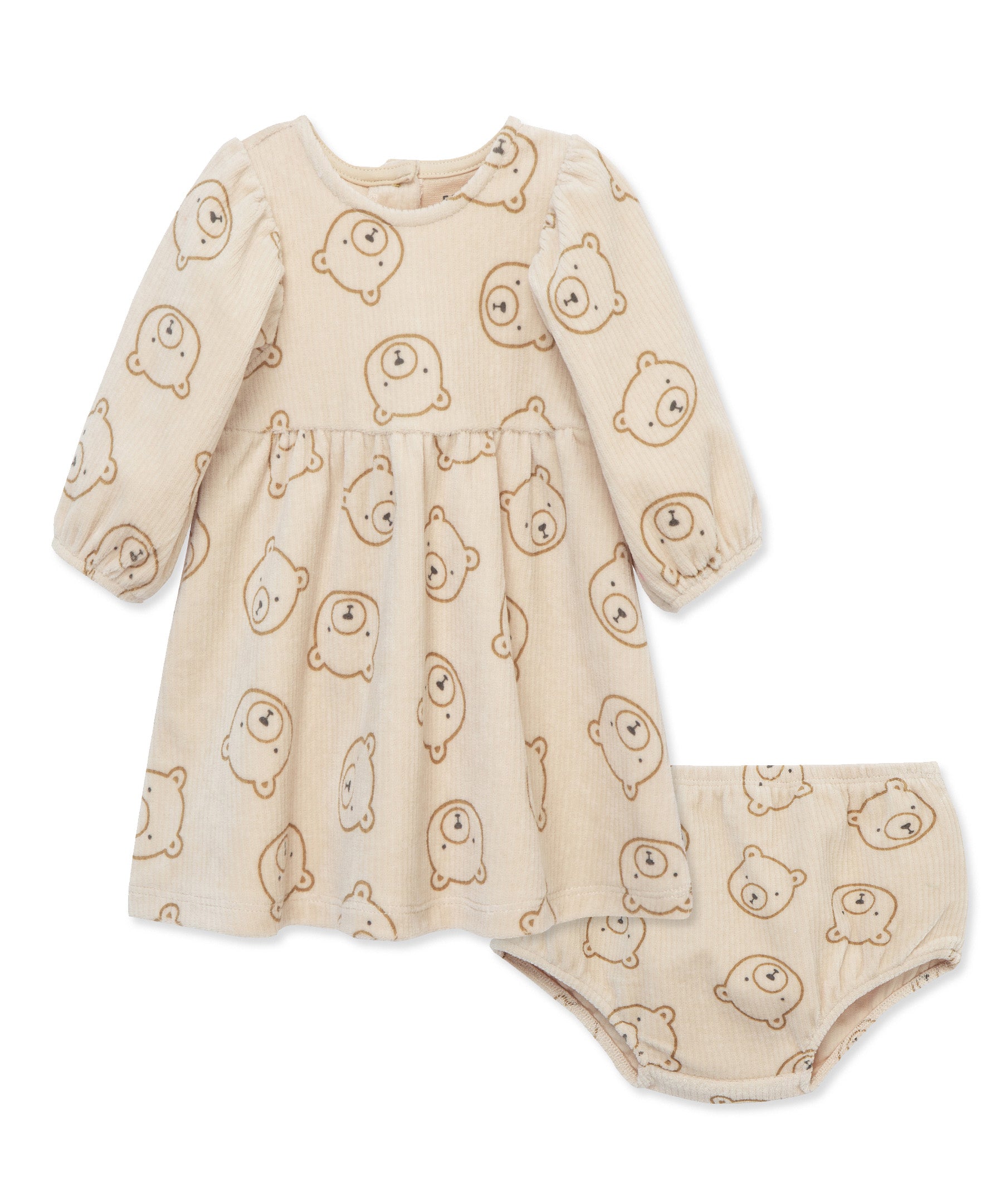 Focus Kids Bear Velour Dress Set (12M-24M) - Little Me