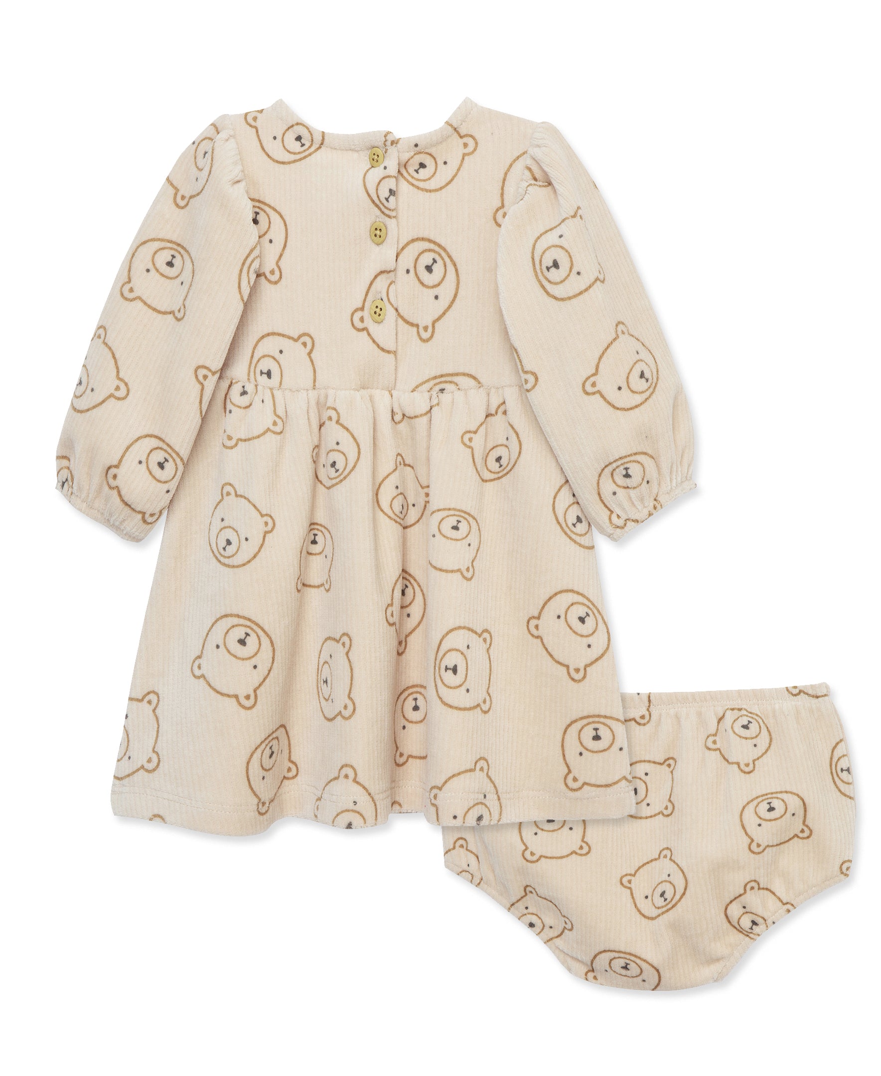 Focus Kids Bear Velour Dress Set (12M-24M) - Little Me