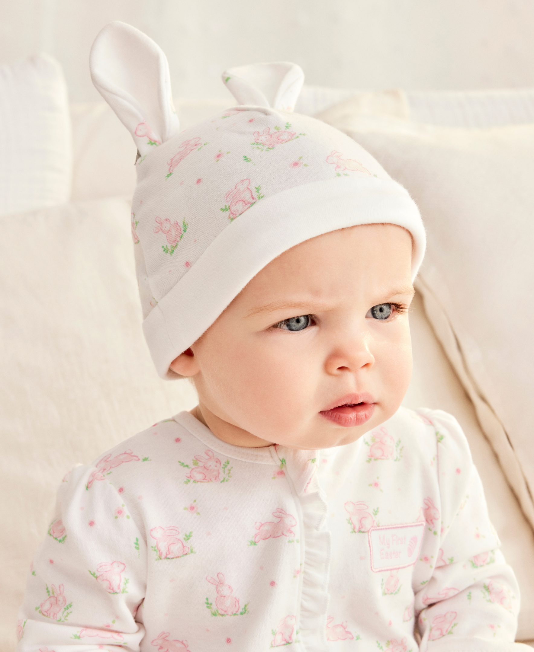 Pink Bunny Footie & Hat - Little Me