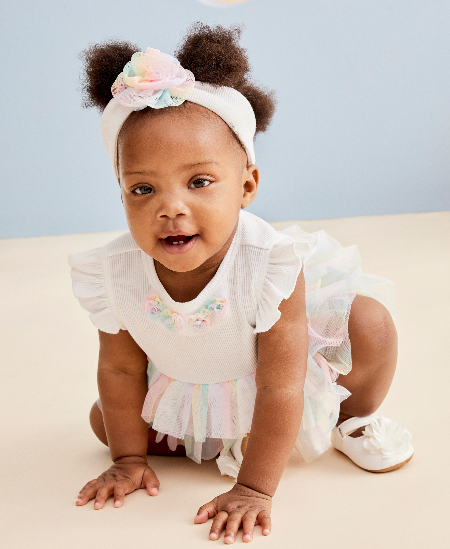 Rainbow Popover & Headband - Little Me