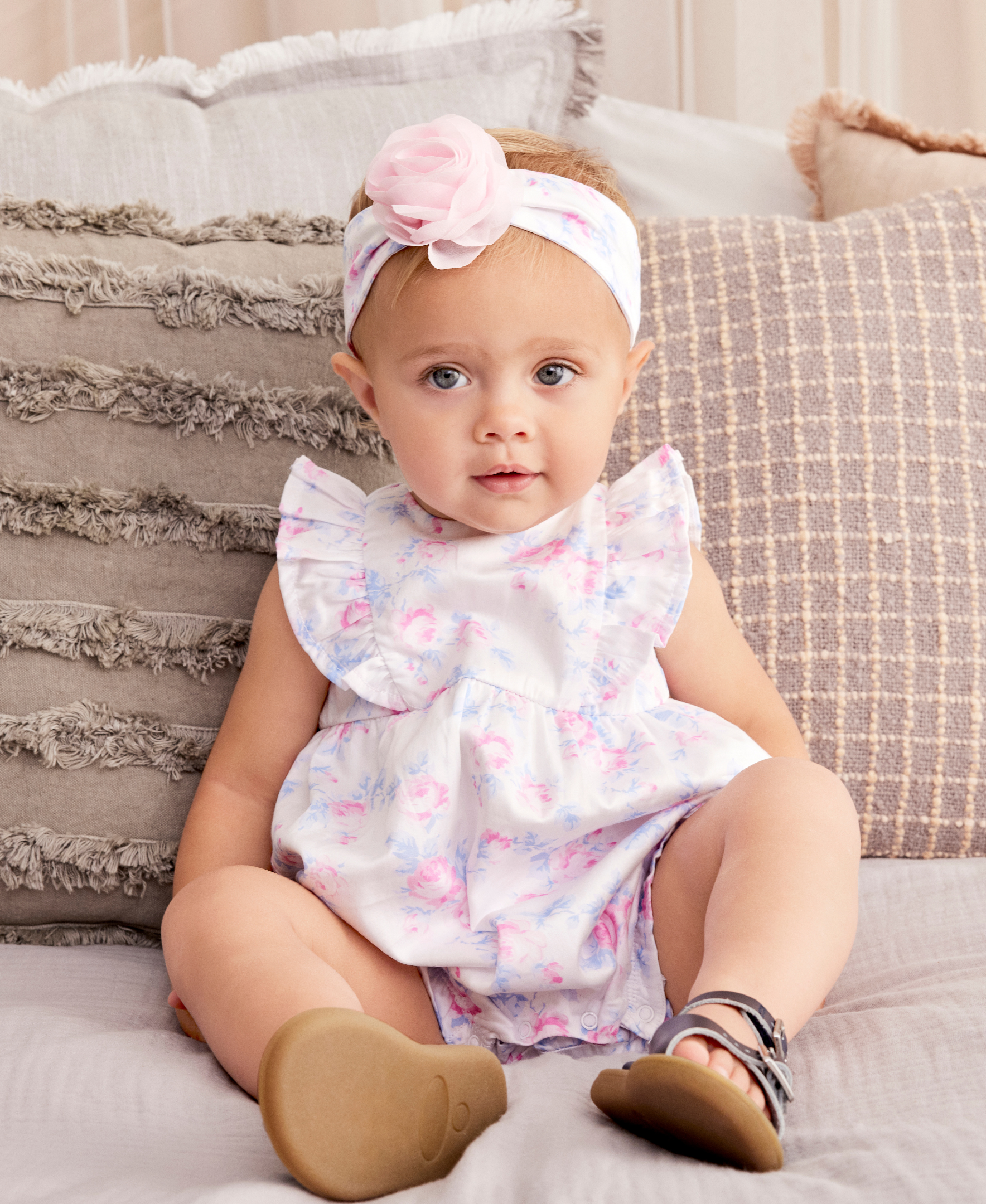 Roses Romper & Headband - Little Me