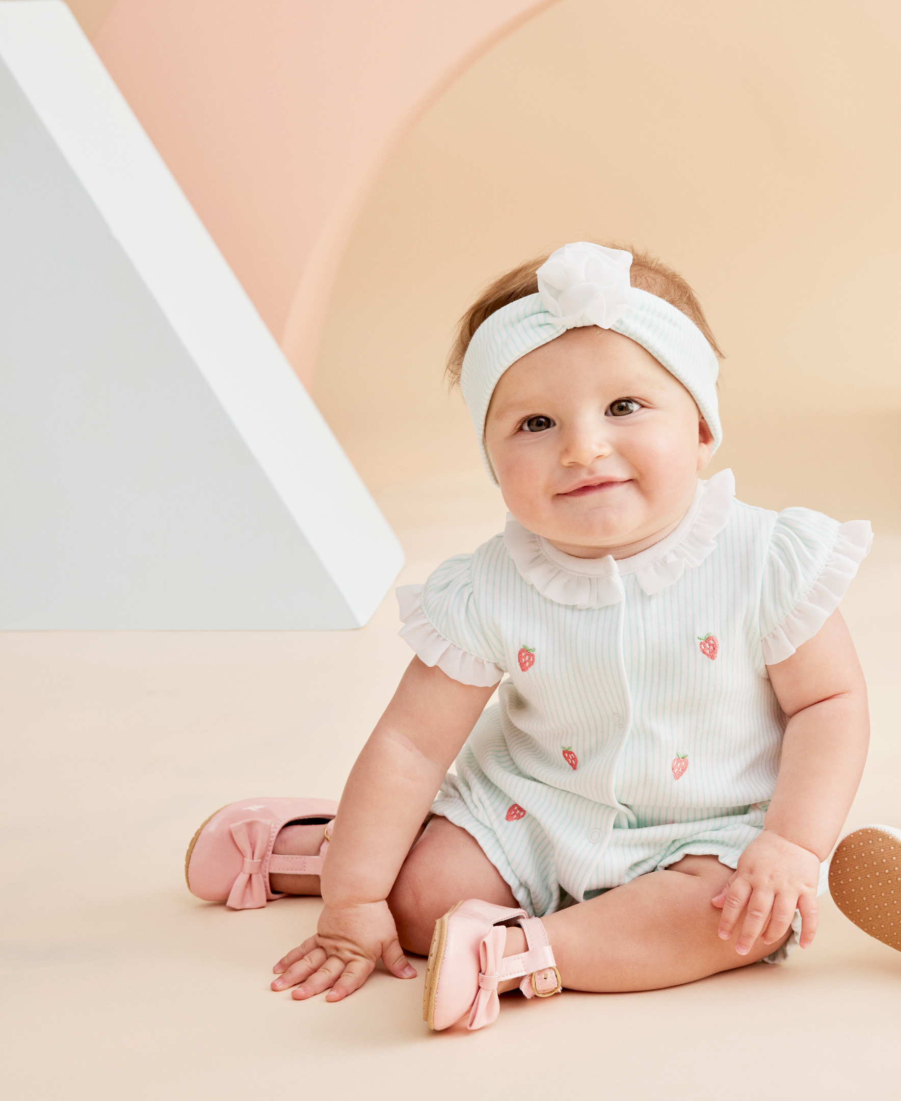 Strawberry Knit Romper & Headband - Little Me