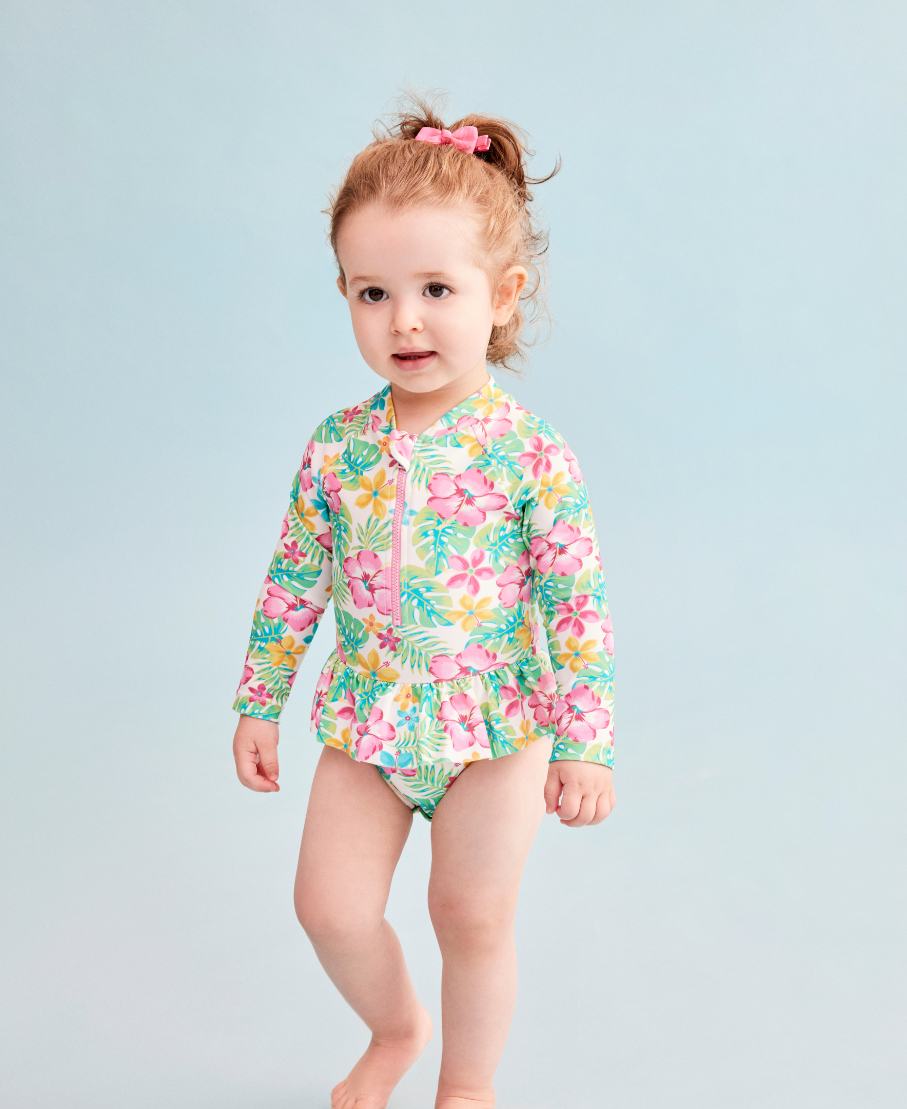 Tropical 1-Piece Rashguard Swimsuit (6M-24M) - Little Me