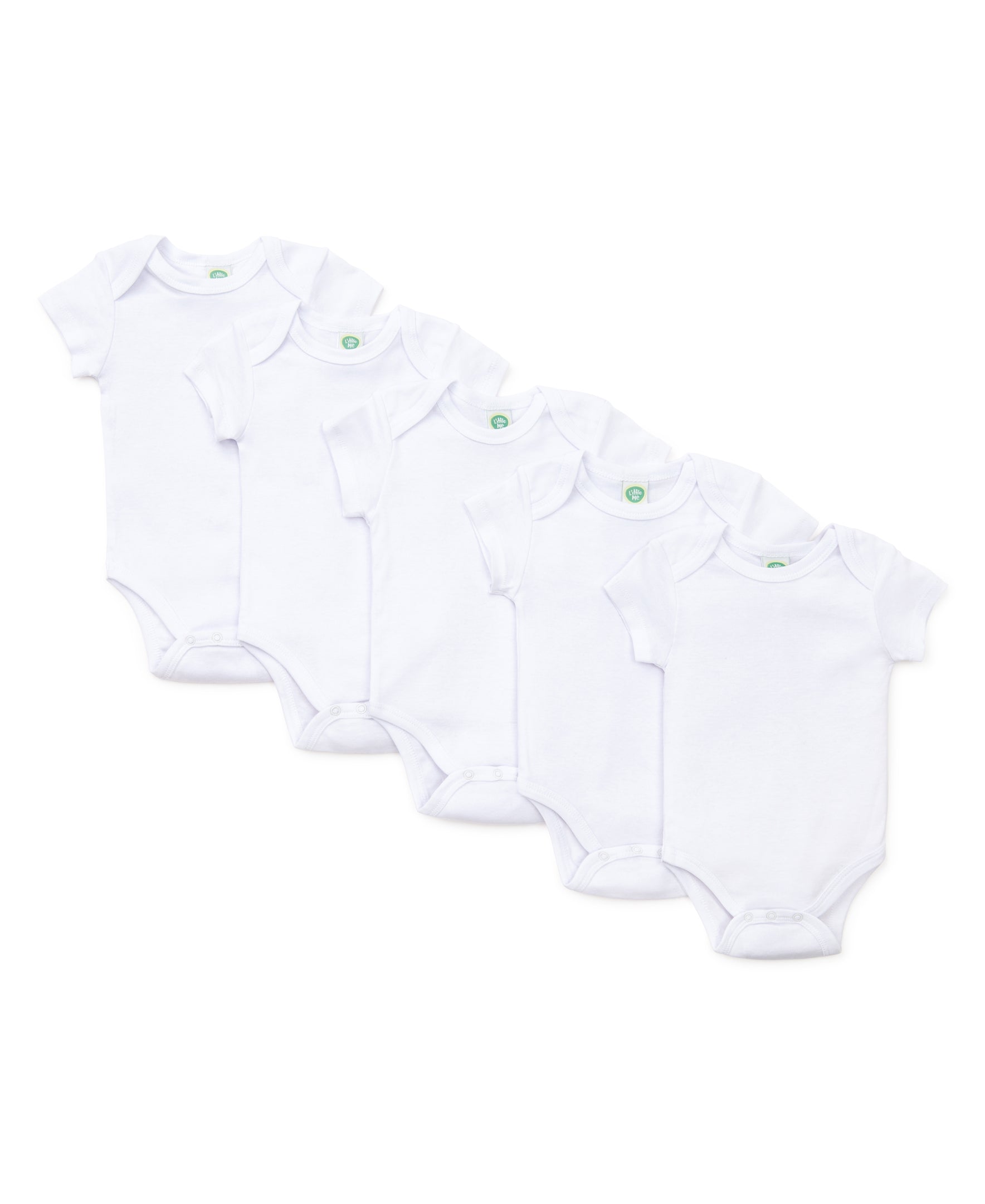 White 5-Pack Bodysuits - Little Me