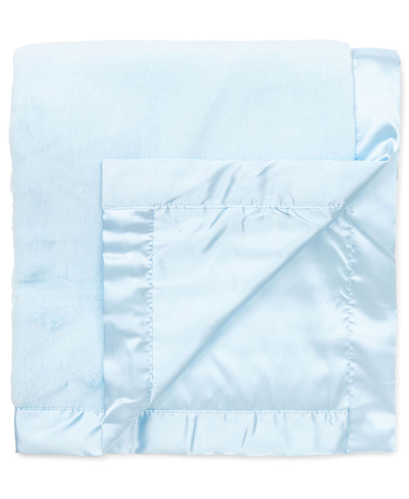 Blue Plush Receiving Blanket - Little Me