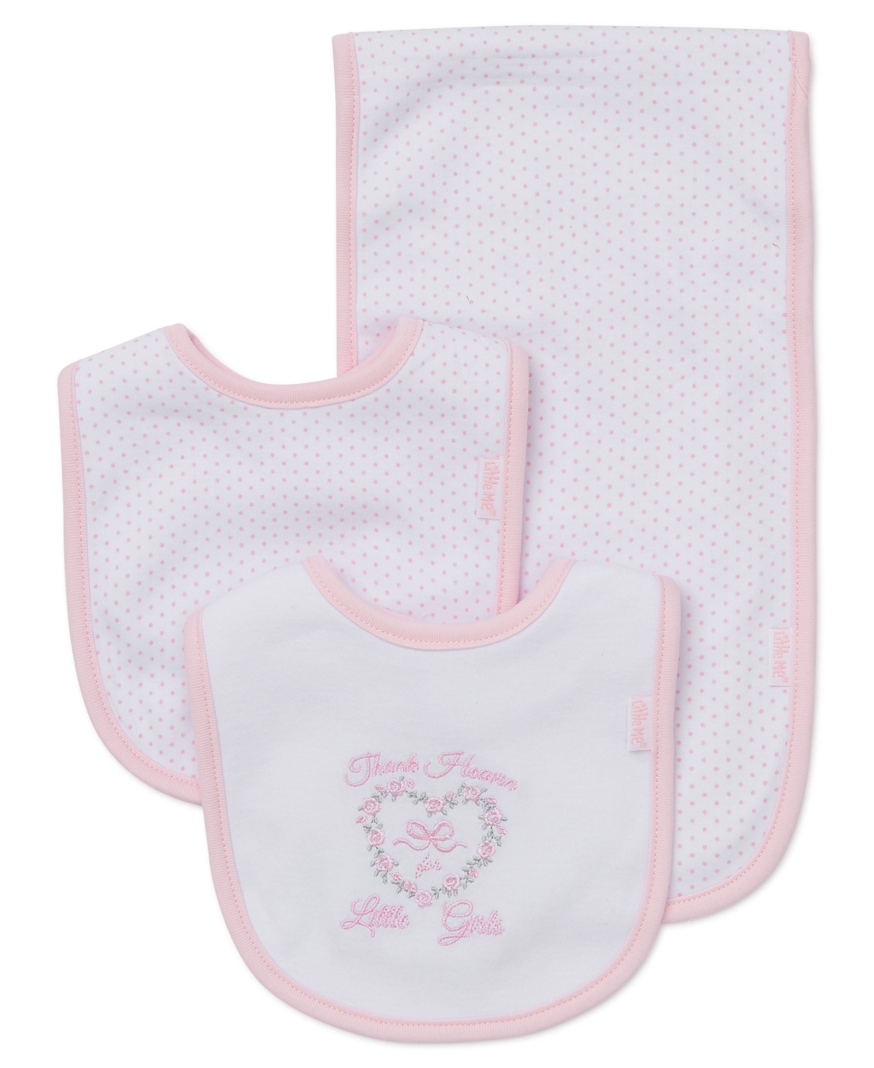 Thank Heaven For Little Girls Bib & Burp Set - Little Me