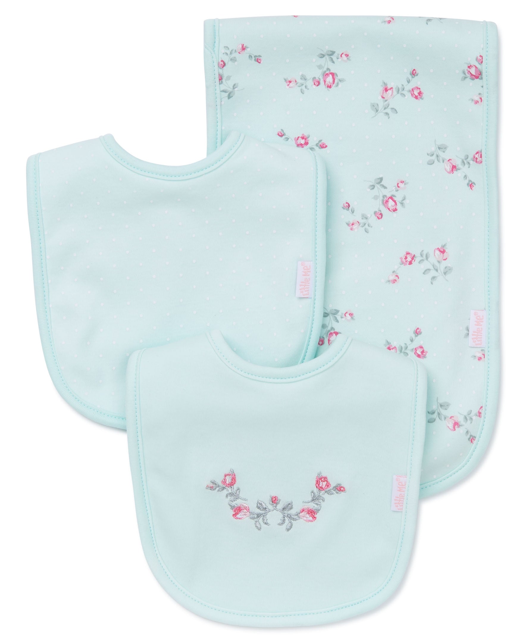 Floral Spray Bib & Burp Set - Little Me