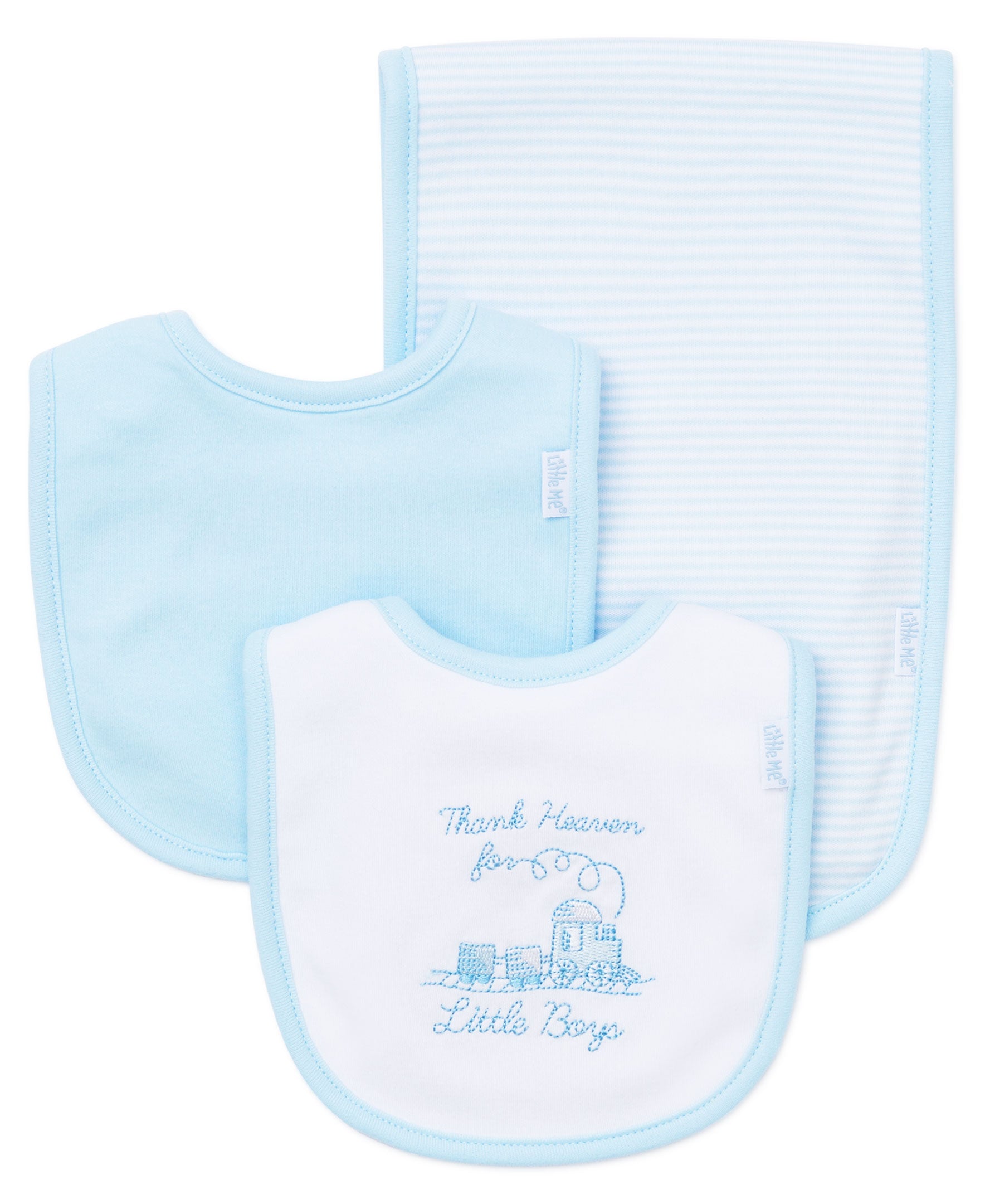 Thank Heaven For Little Boys Bib & Burp Set - Little Me