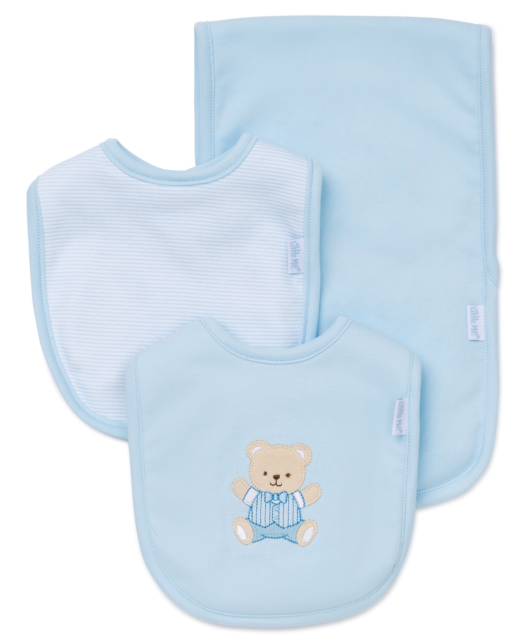 Cute Bear Bib & Burp Set - Little Me