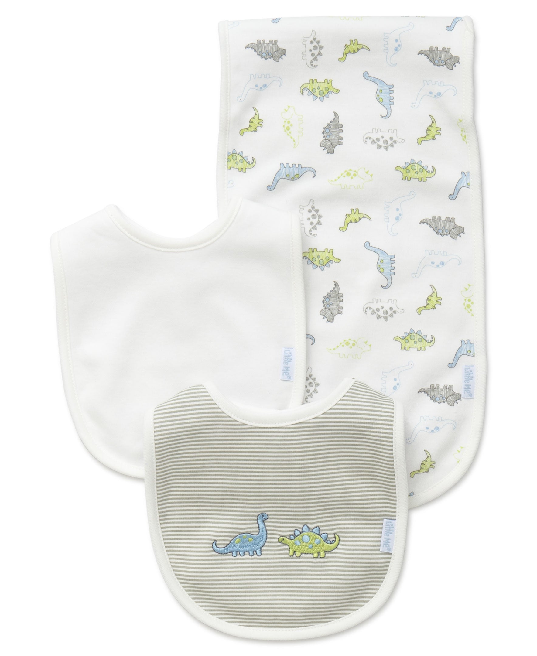 Tiny Dinos Bib & Burp Set - Little Me