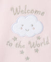 Pink Welcome To The World Bib & Burp Set - Little Me